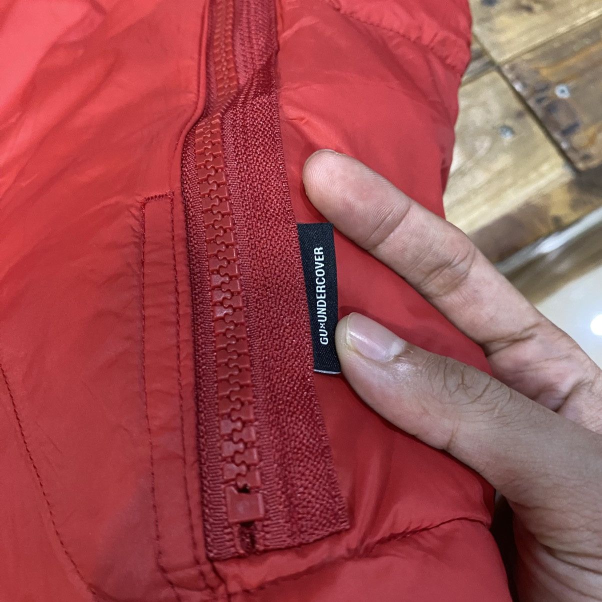 Japanese Brand × Undercover Undercover GU Padded Puffer Jacket Red M Size US M / EU 48-50 / 2 - 7 Thumbnail