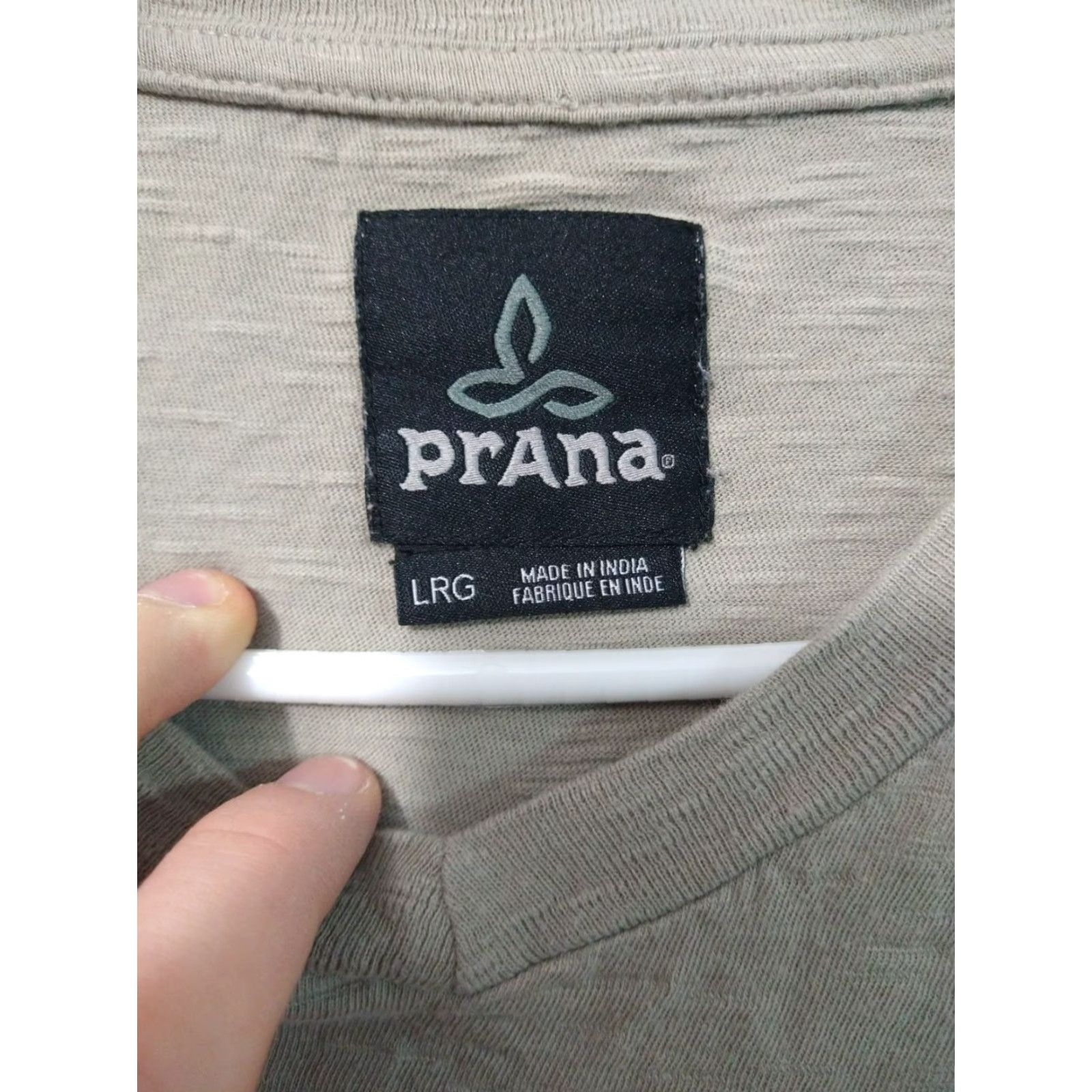 Prana prAna Shirt Mens L Beige Striped V-Neck Short Sleeve Organic Cotton Breyson Nature Outdoor Shirt Mens L Beige Striped V-Neck Organic Cotton Breyson Size US L / EU 52-54 / 3 - 5 Thumbnail