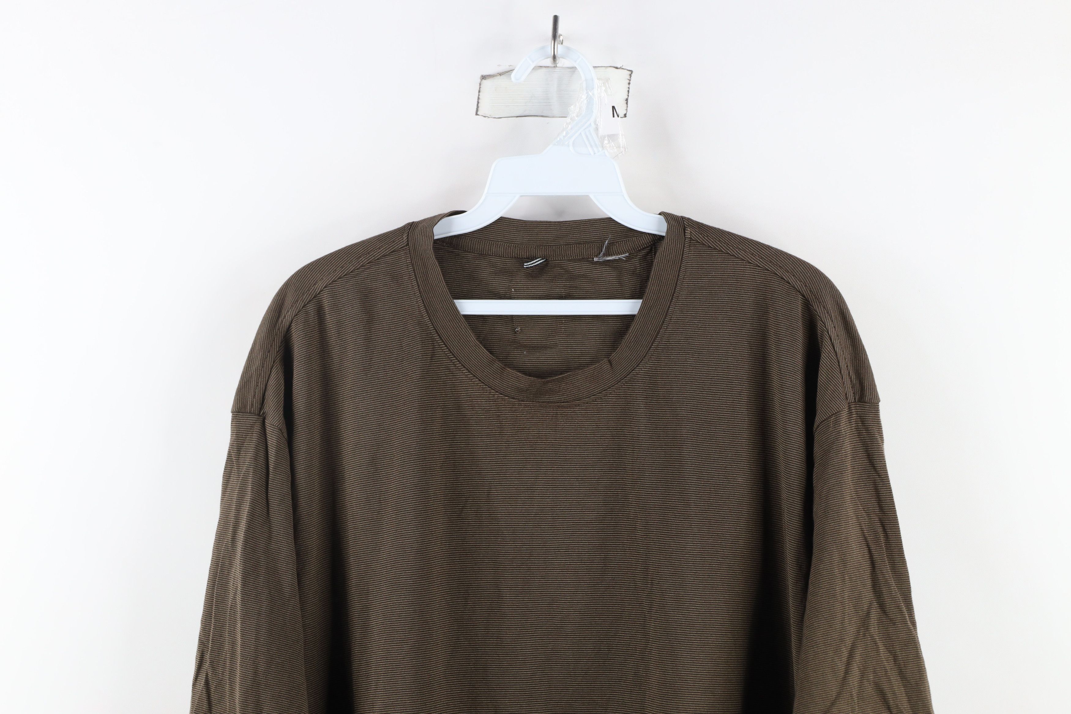 Vintage Vintage 90s Streetwear Striped Short Sleeve T-Shirt Brown Size US XL / EU 56 / 4 - 2 Thumbnail