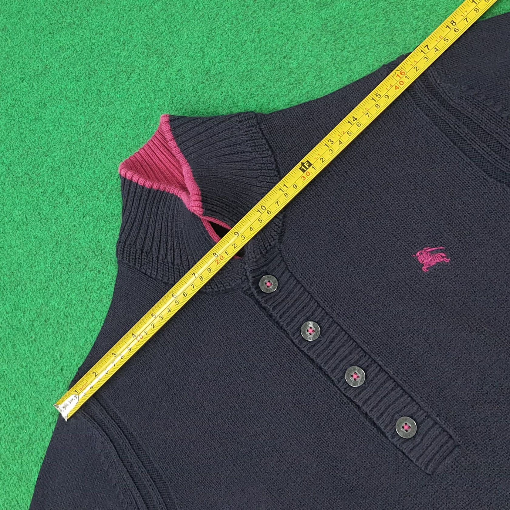 Burberry Vintage Burberry Black Label Knit Polo Sweater E1A18 Size US S / EU 44-46 / 1 - 10 Thumbnail