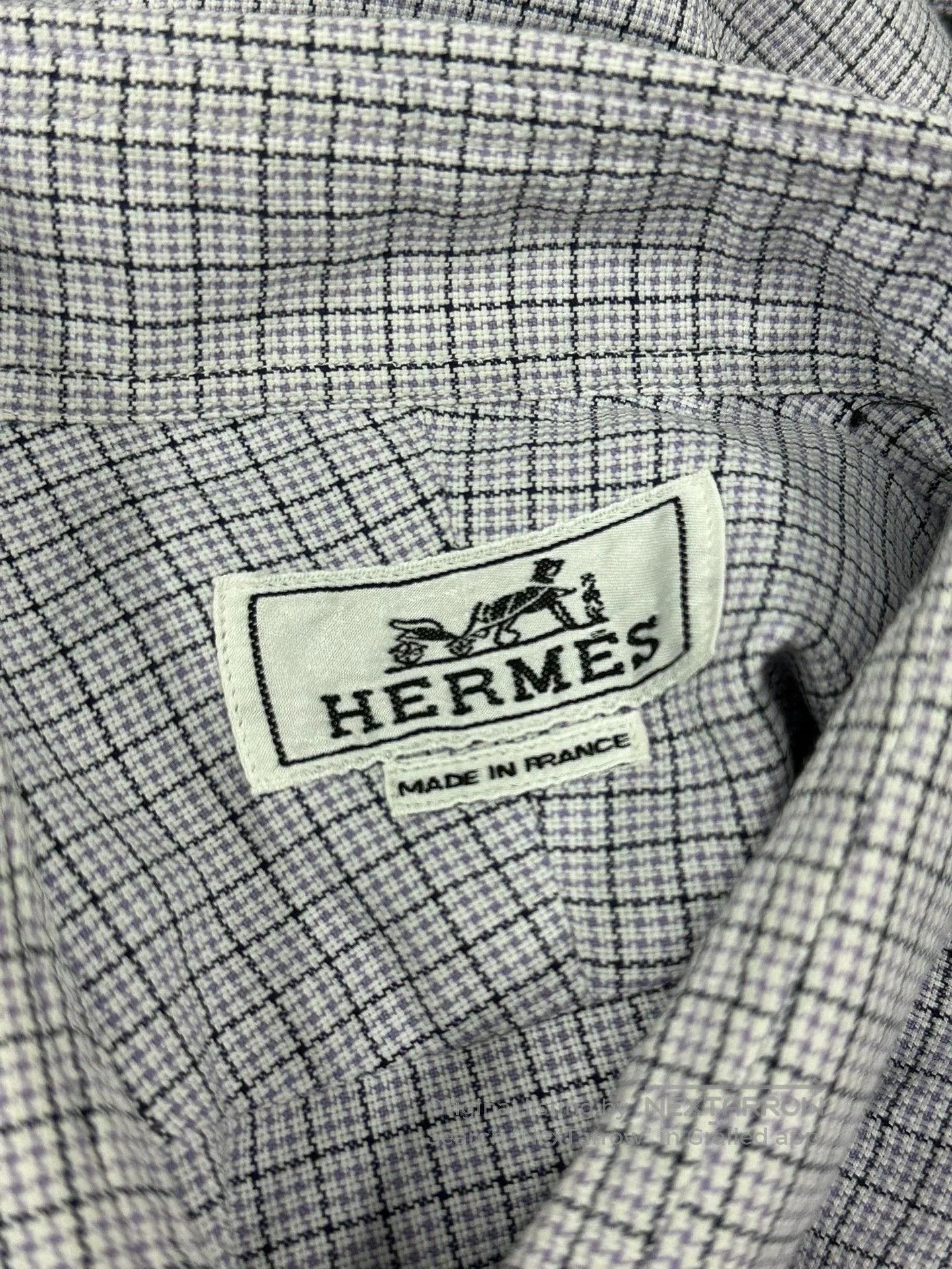 Hermes Hermes Checked Long Sleeve Shirt. Size US M / EU 48-50 / 2 - 4 Thumbnail