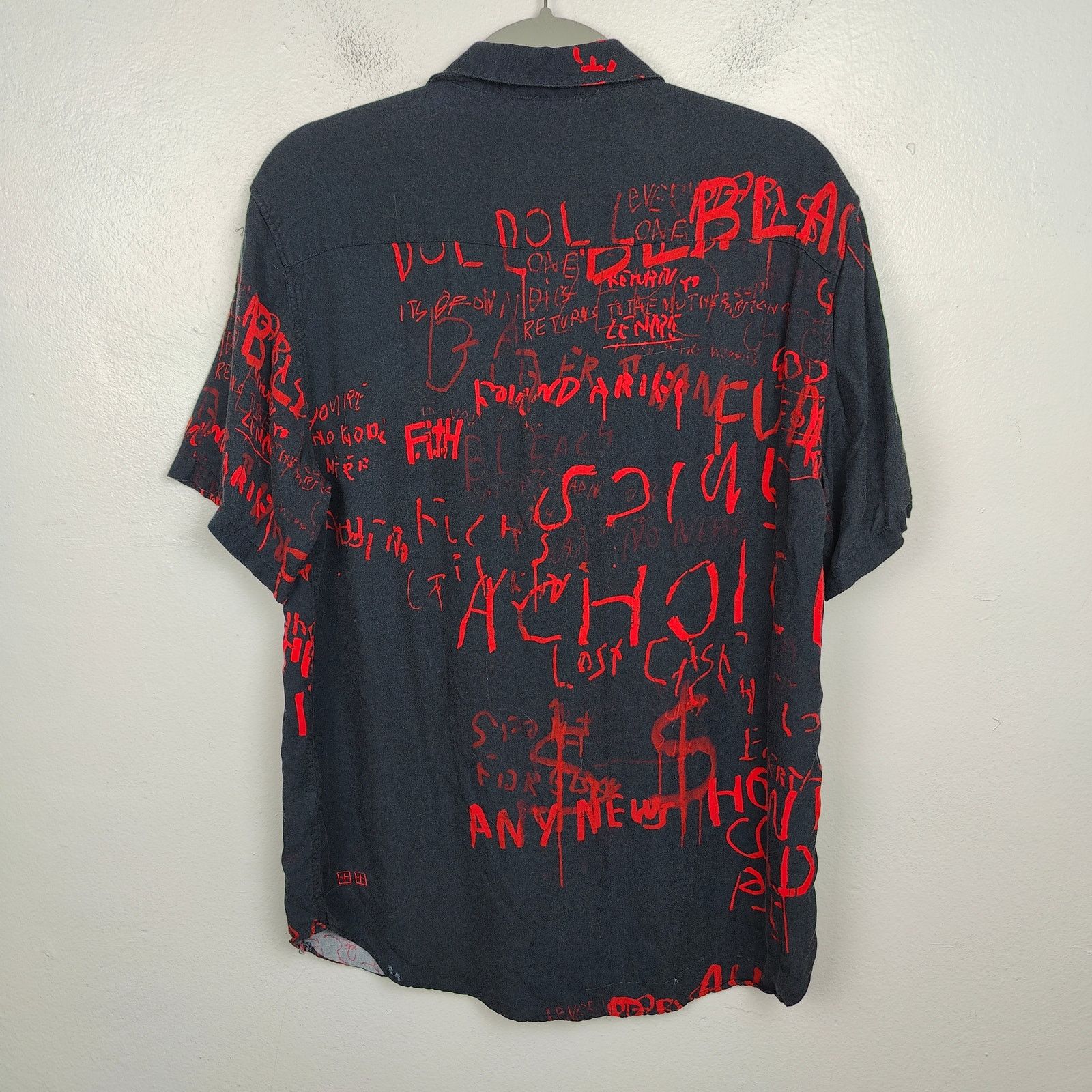 Ksubi Ksubi Printed Button Up Shirt Mens Medium Black Red Size US M / EU 48-50 / 2 - 6 Thumbnail