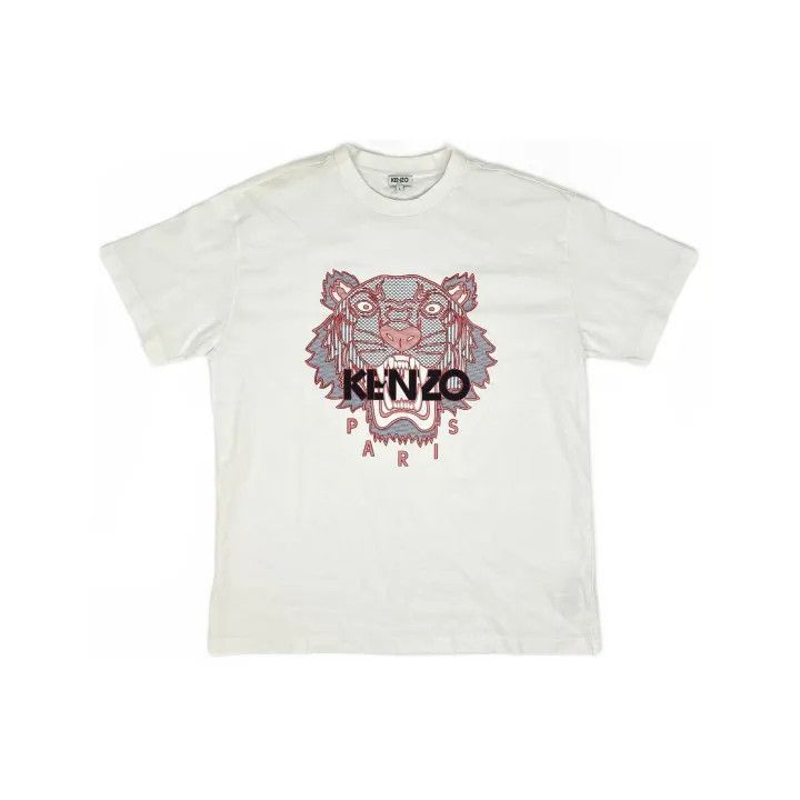 Kenzo KENZO Classic Tiger Print White Short Sleeve T-Shirt -2507 Size US L / EU 52-54 / 3 - 2 Thumbnail
