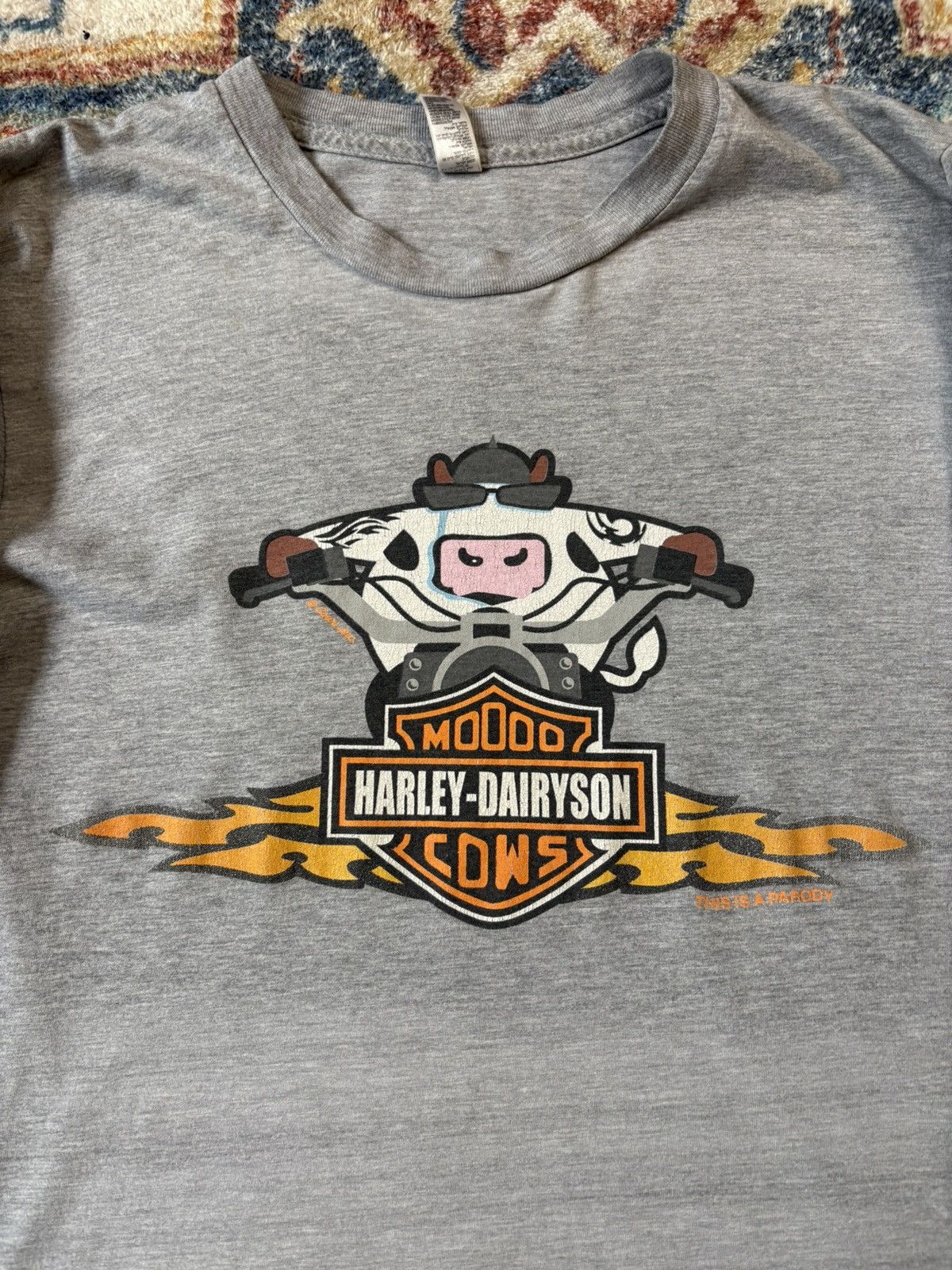 Vintage Harley Davidson Cows Biker Long Sleeve T-shirt Small Size US S / EU 44-46 / 1 - 4 Thumbnail
