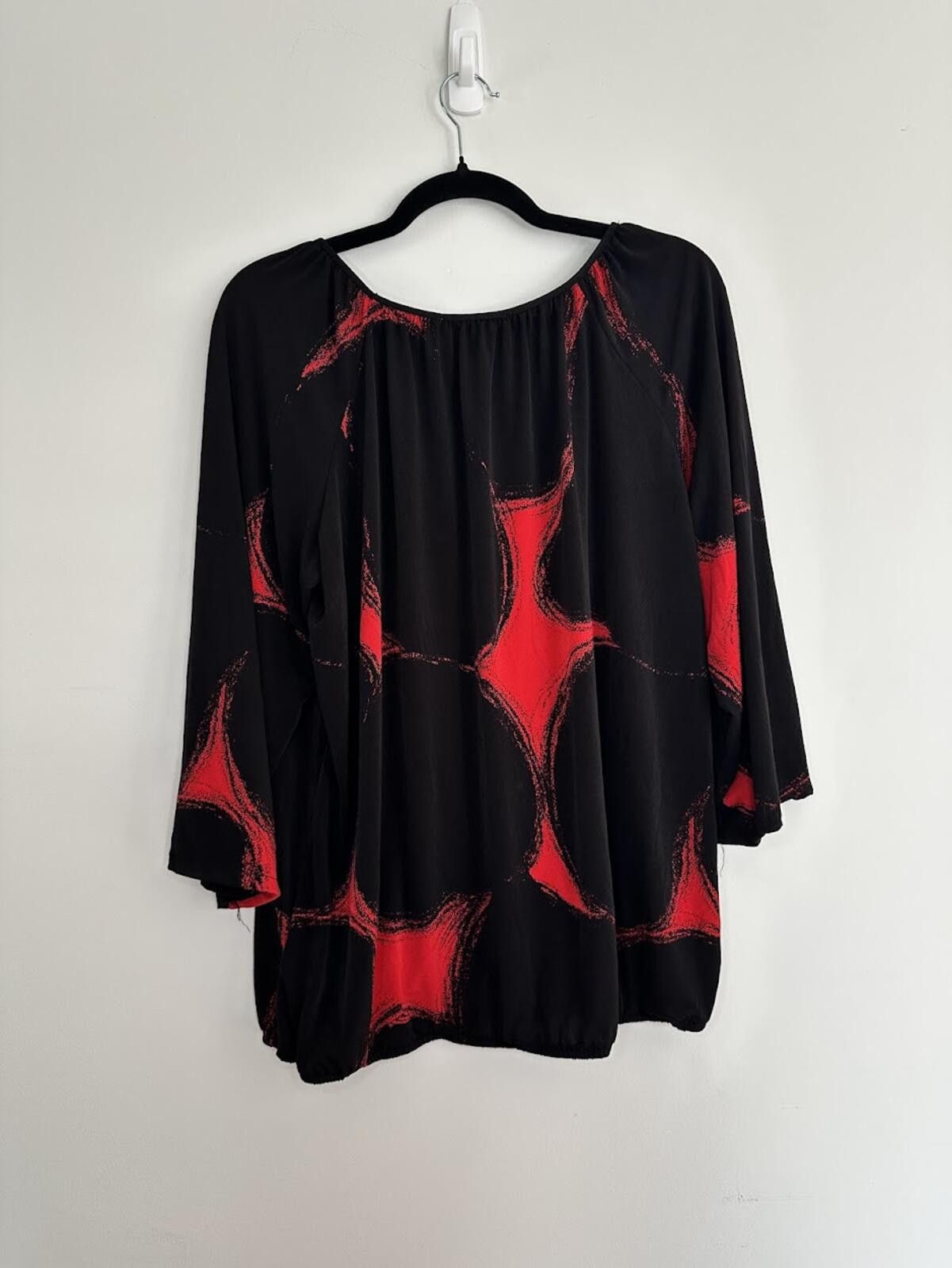 Michael Kors MICHAEL Michael Kors Red & Black Blouse - Sz. XL Size XL / US 12-14 / IT 48-50 - 2 Thumbnail