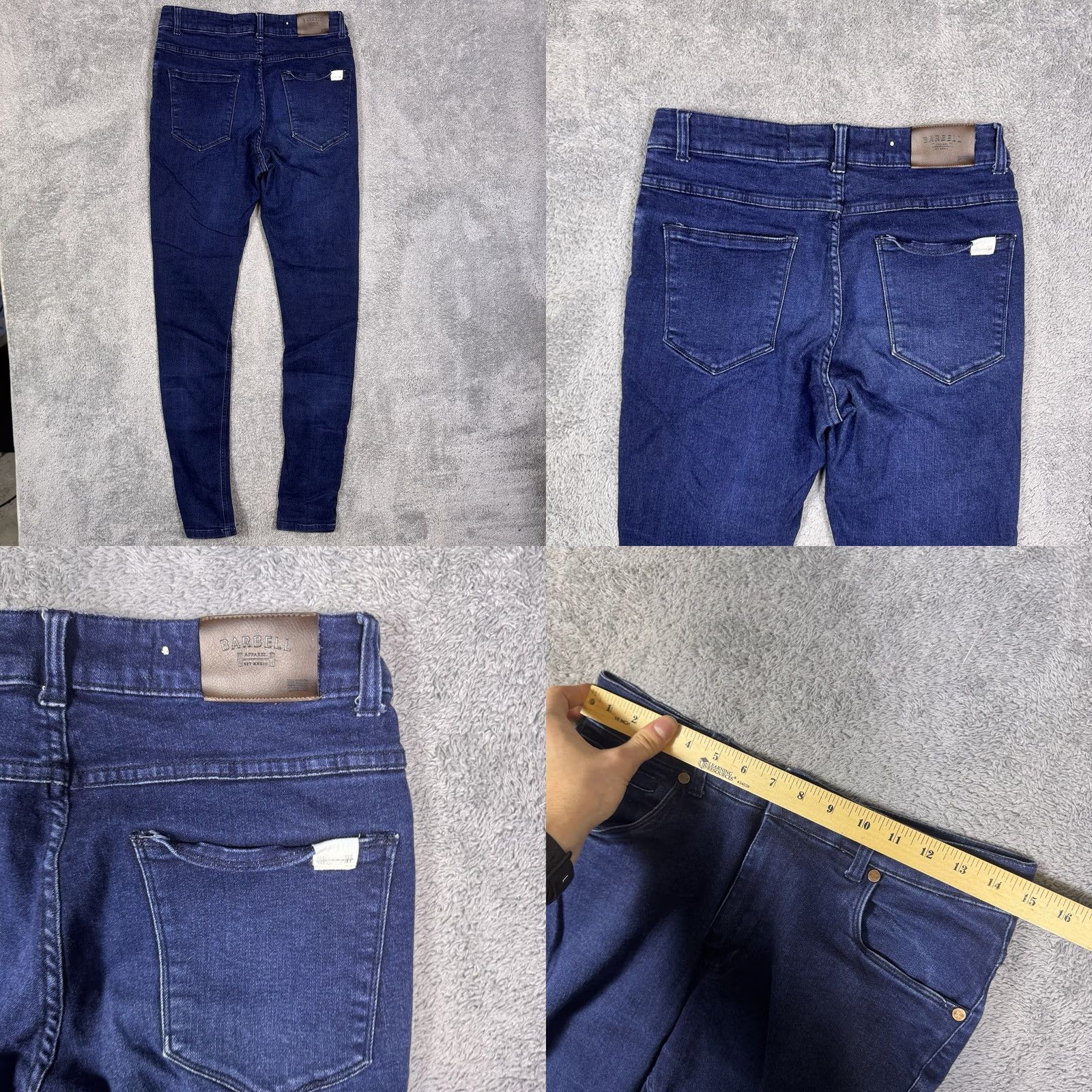 Vintage Barbell Apparel Jeans Mens 30x34 Blue Athletic Fit Stretch Denim Dark USA Made Shirt? Size US 30 / EU 46 - 8 Thumbnail
