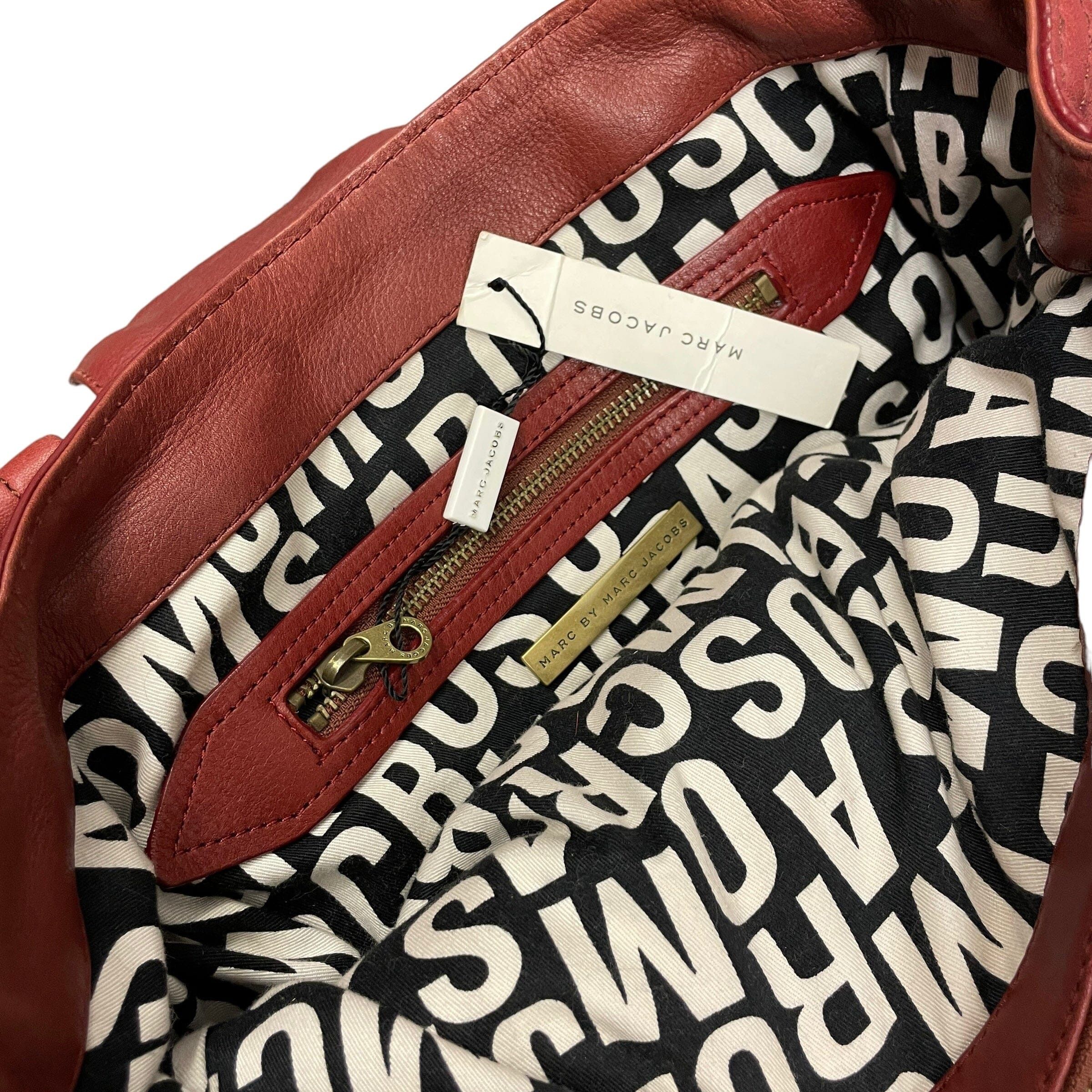 Marc Jacobs Vintage Deadstock Marc By Marc Jacobs Designer Leather Tote Bag In Burgundy Size ONE SIZE - 4 Thumbnail