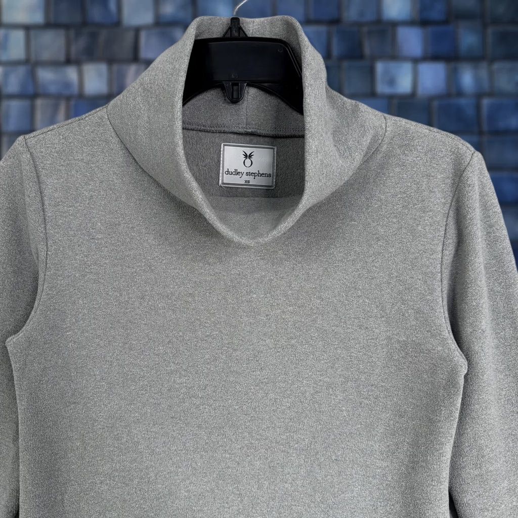Vintage Dudley Stephens Sweater Womens XS Gray Fleece Turtleneck Pockets Pullover USA Size XS / US 0-2 / IT 36-38 - 1 Thumbnail