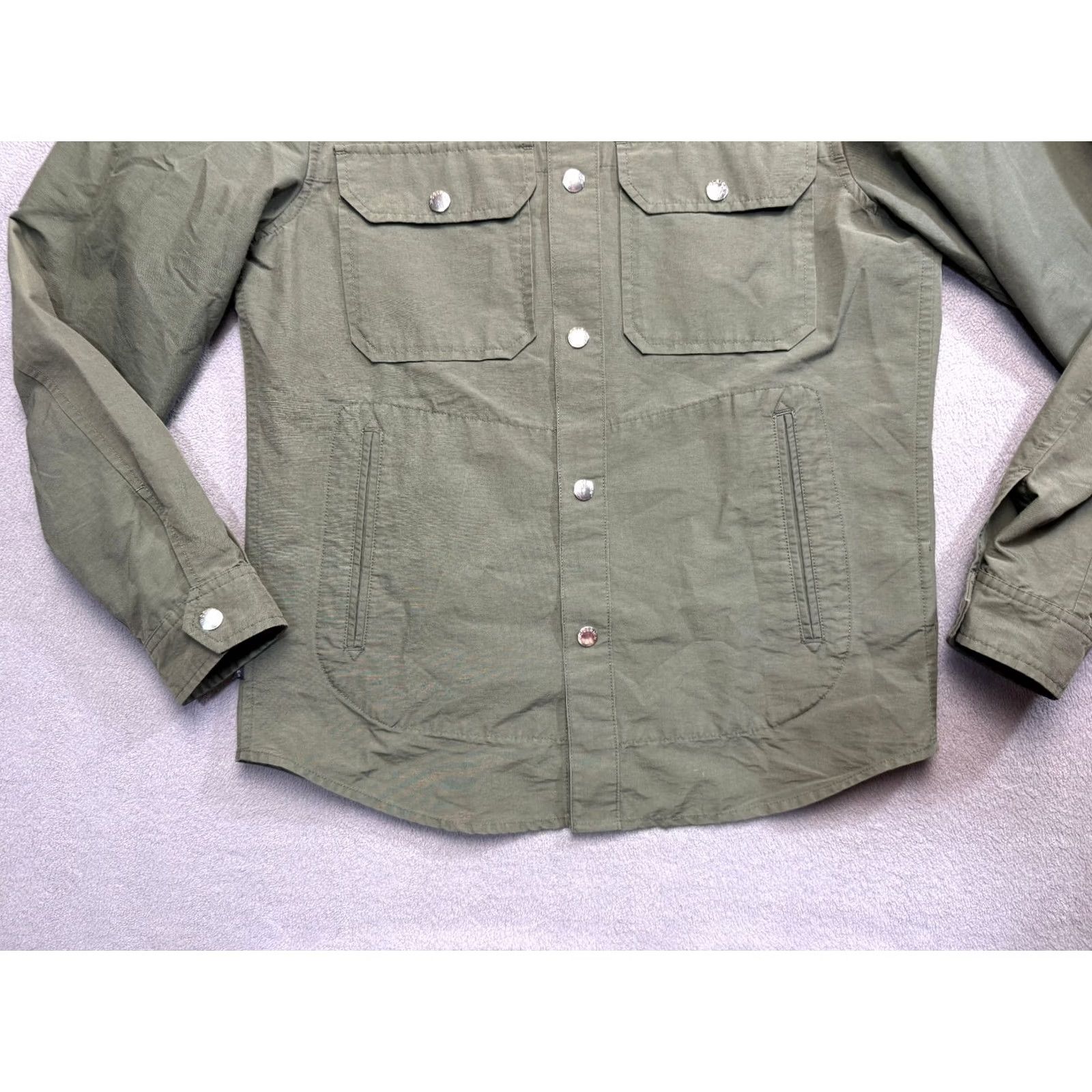 Vintage Woolrich Overshirt Jacket Mens S Green Military Style Snap Buttons Shirt Size US S / EU 44-46 / 1 - 7 Thumbnail