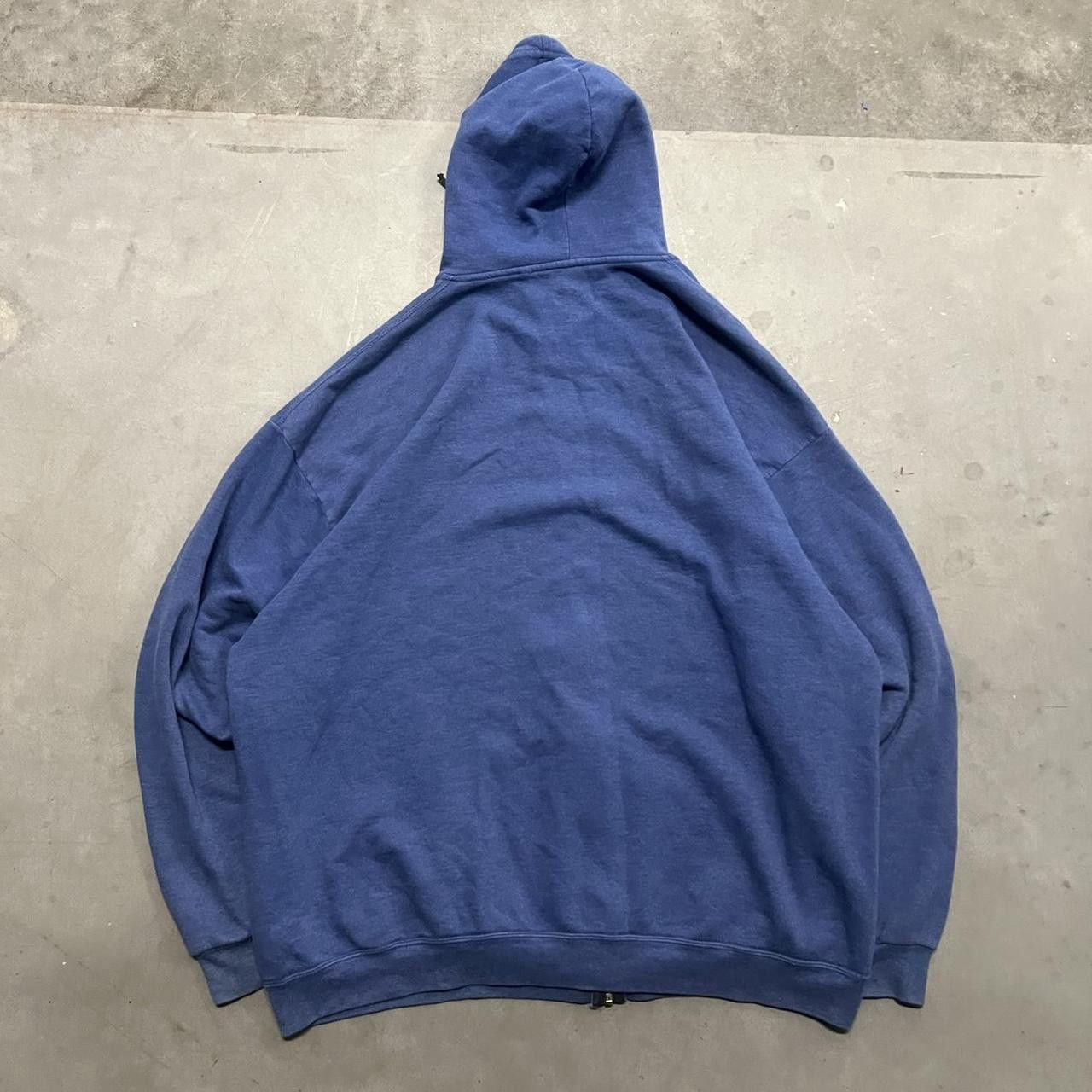 Japanese Brand × Vintage Vintage Y2K/2000s Blank Blue Zipup Hoodie! Size US XXL / EU 58 / 5 - 2 Thumbnail