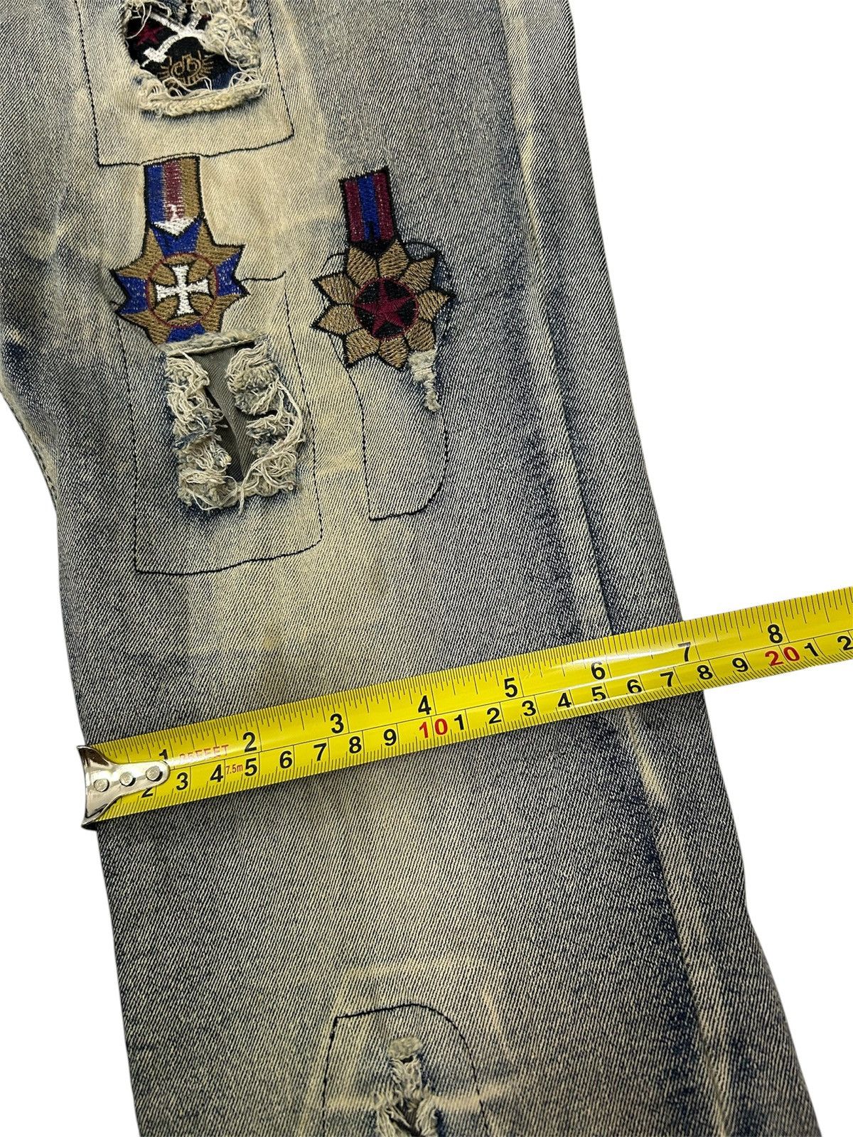 Japanese Brand Vintage Japanese Mud wash Crazy Patchwork Distressed Jeans Size US 32 / EU 48 - 9 Thumbnail