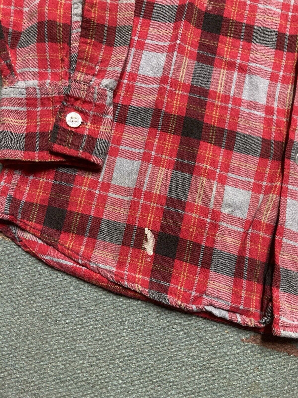Vintage VTG 70s cotton flannel Mr Leggs check soft red plaid small Size US S / EU 44-46 / 1 - 2 Thumbnail