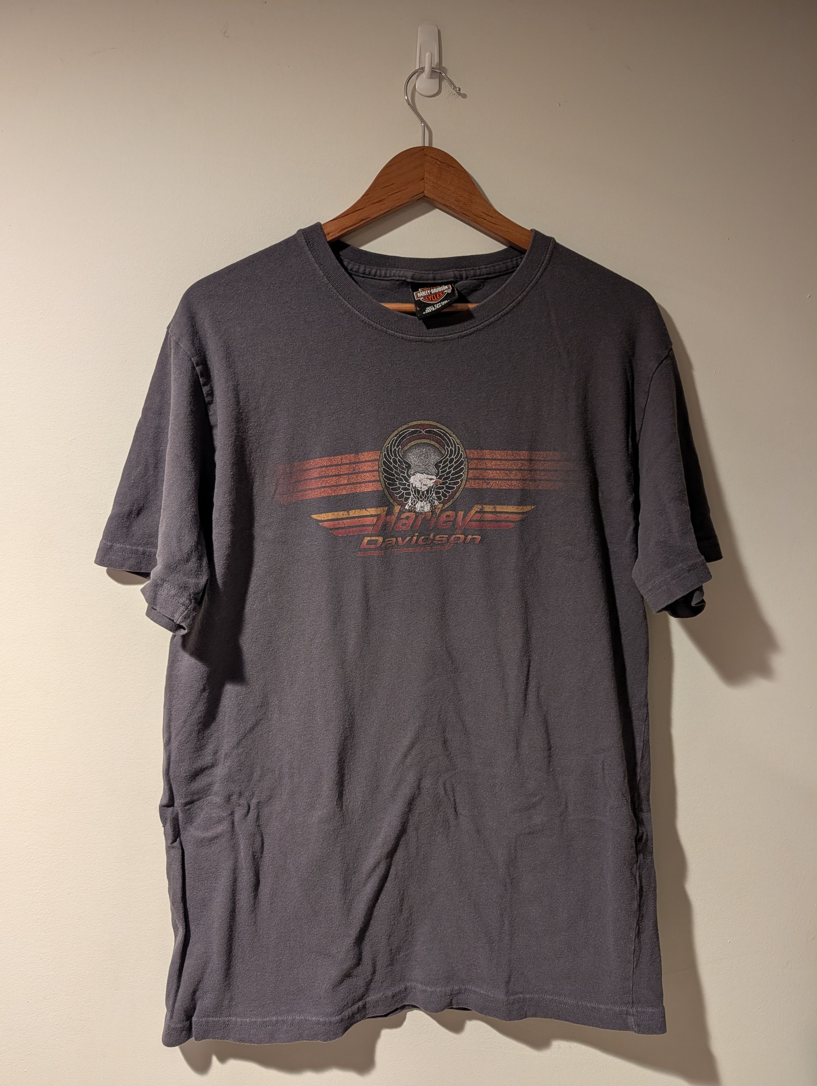 Harley Davidson Vintage Harley Davidson Shirt Glendale CA Center Logo Faded Size US L / EU 52-54 / 3 - 1 Thumbnail