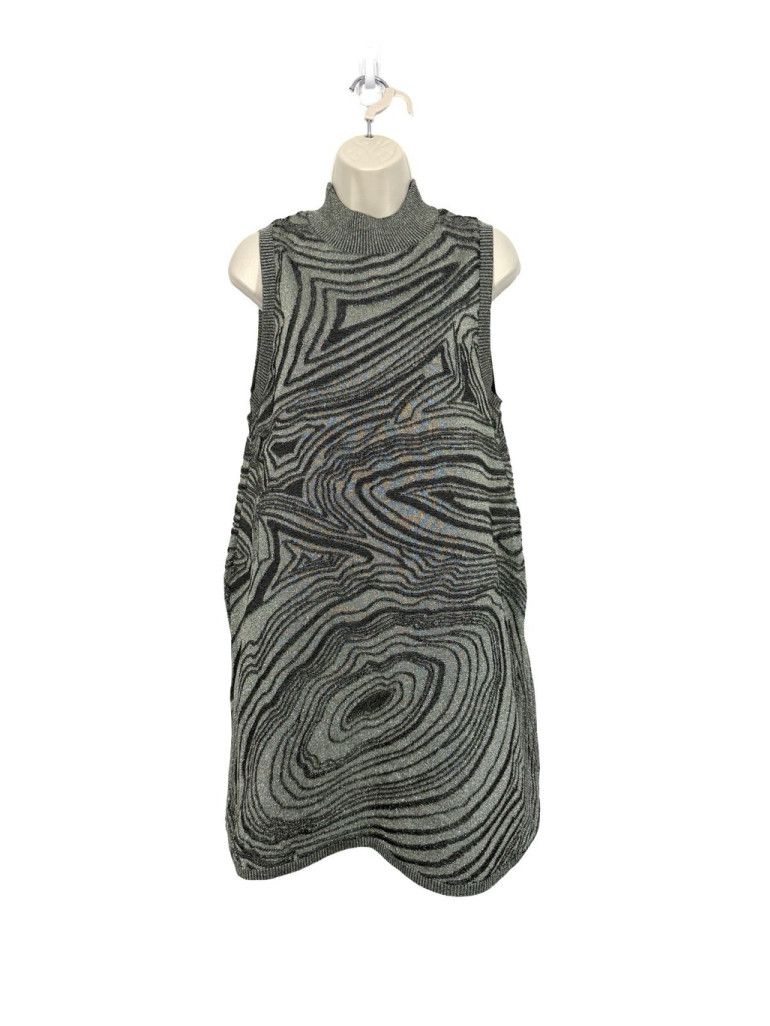 Anthropologie Metallic Sleeveless Sweater Dress Large Party