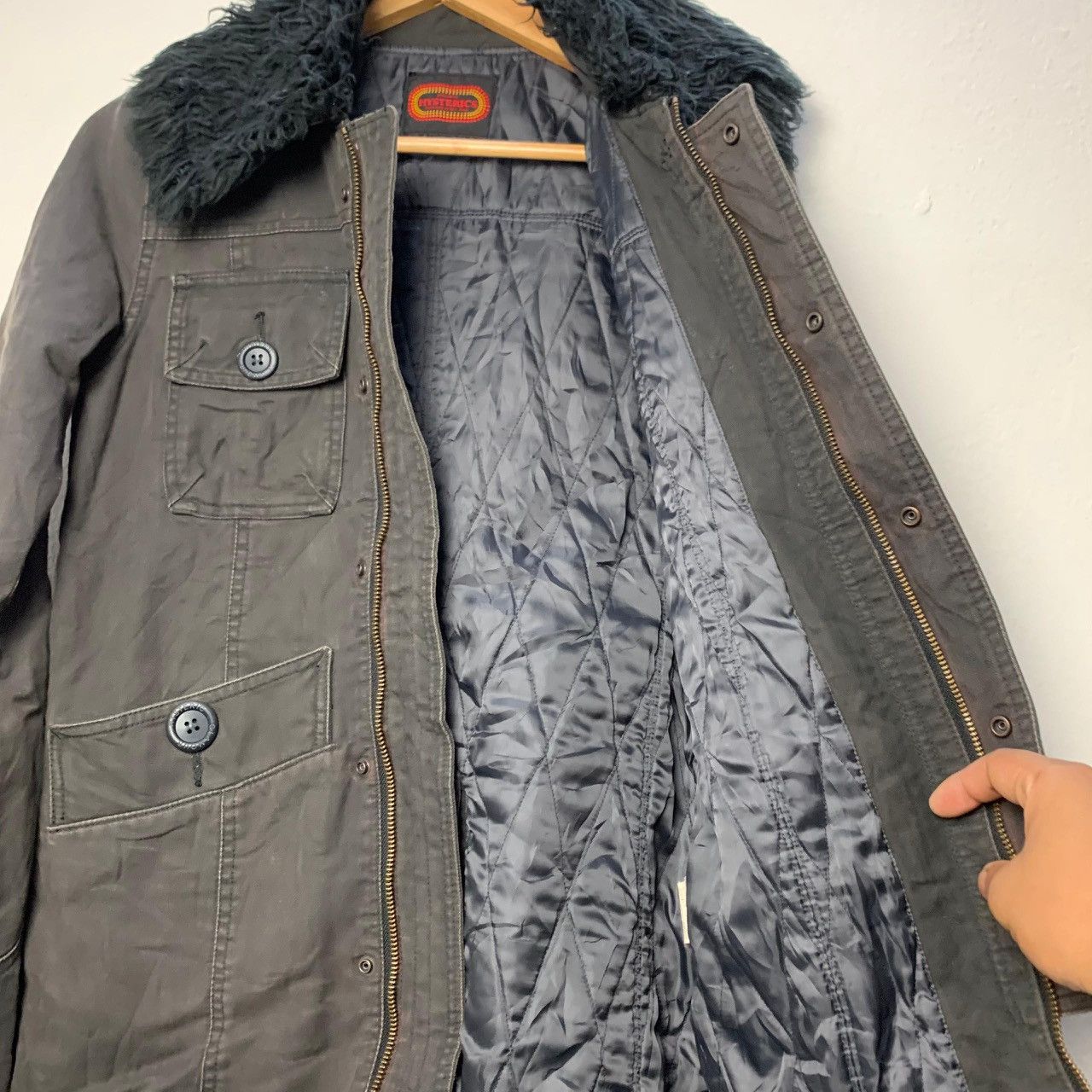 Hysteric Glamour VTG Hysteric Glamour Black Military Fur Collar Parka Jacket Size US S / EU 44-46 / 1 - 11 Thumbnail