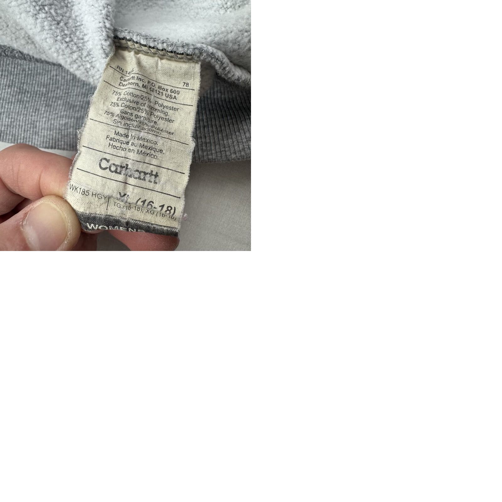 Carhartt VINTAGE Carhartt Full Zip Hoodie Womens XL Gray Pockets Workwear Relaxed Sweatshirt Clothing Size XL / US 12-14 / IT 48-50 - 9 Thumbnail