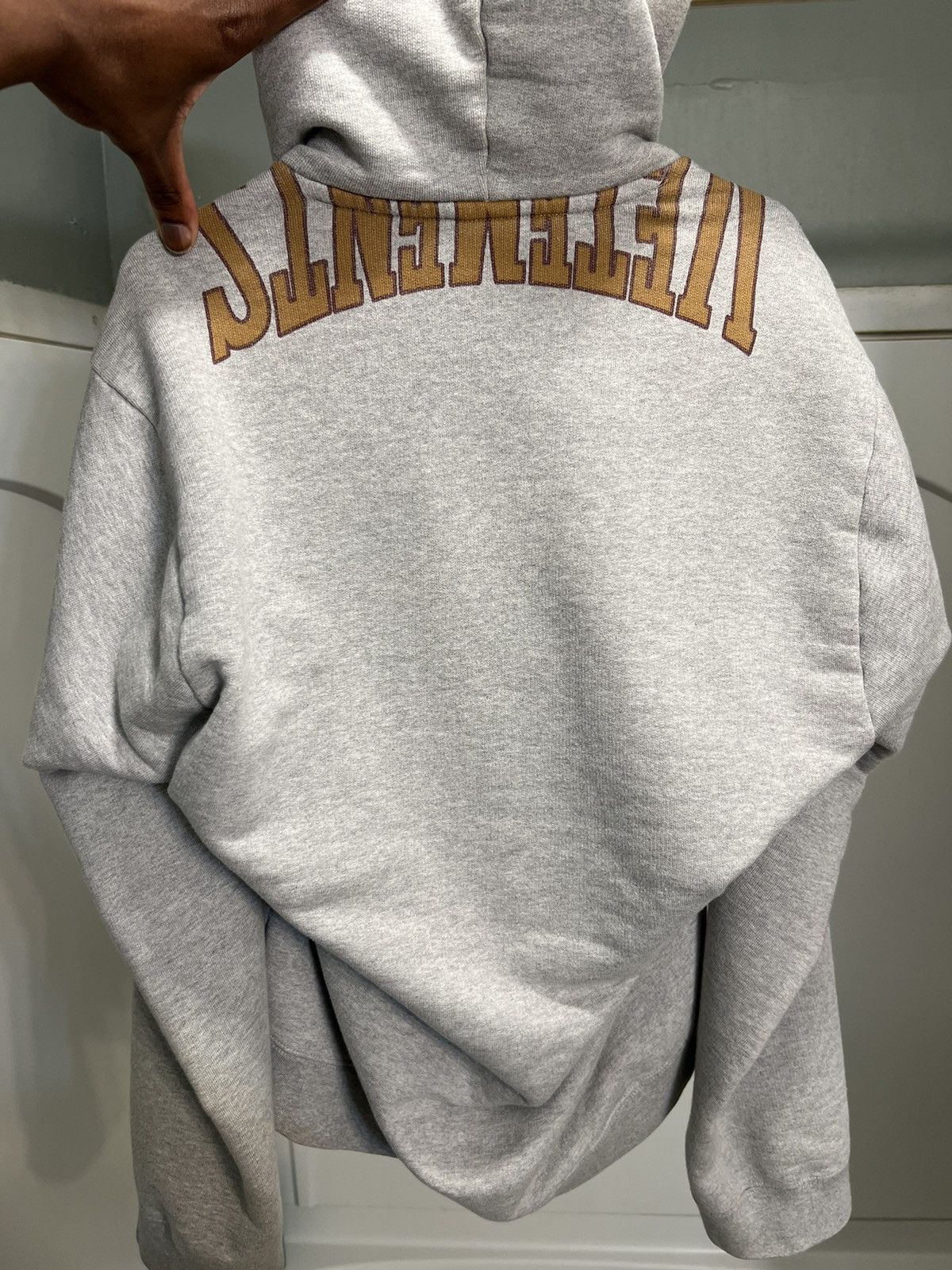 Vetements Vetements AW18 Misplaced Logo Hoodie | Grailed
