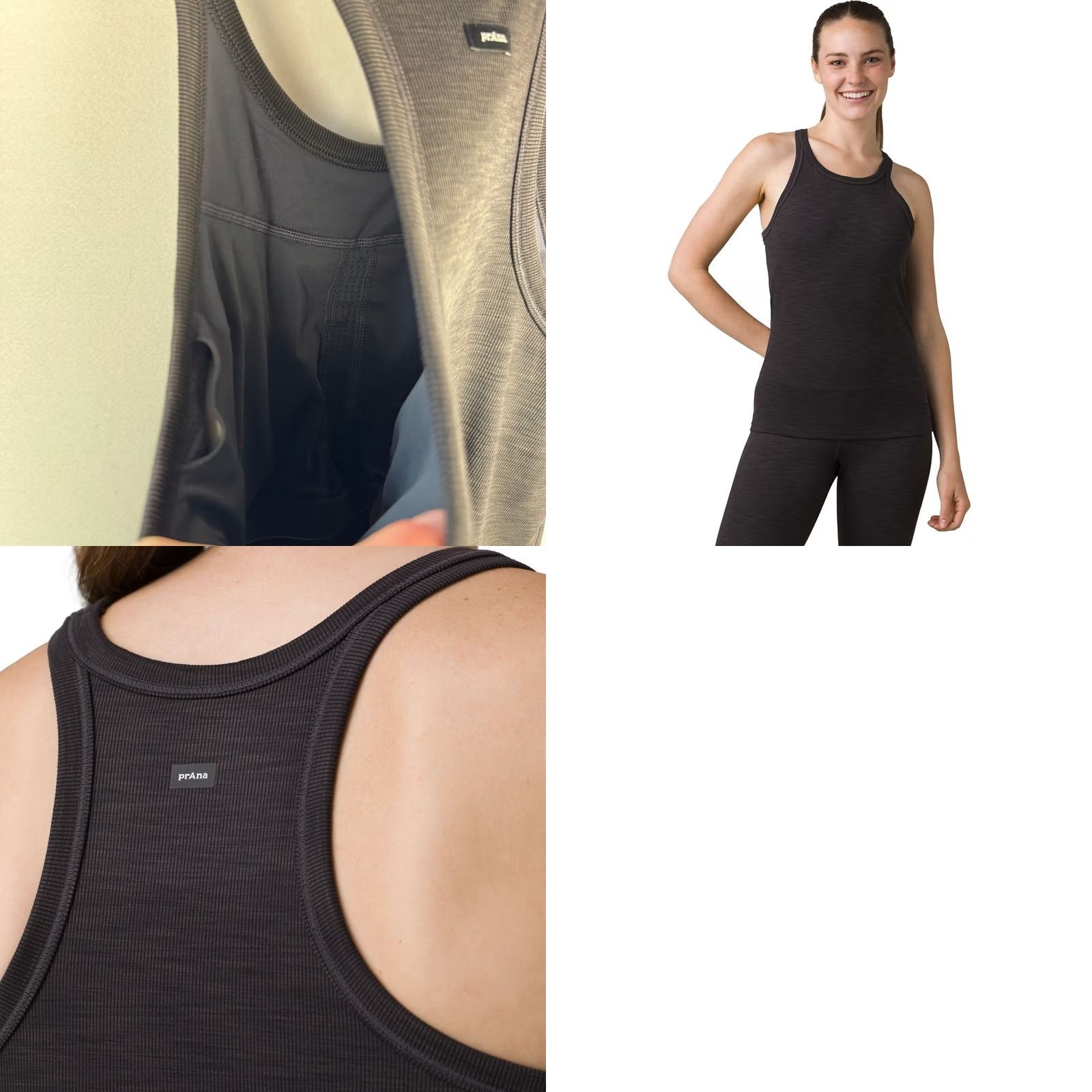 Prana prAna Women Charcoal Gray Space Dye High Neck Racerback Performance Tank Top M Size M / US 6-8 / IT 42-44 - 9 Thumbnail