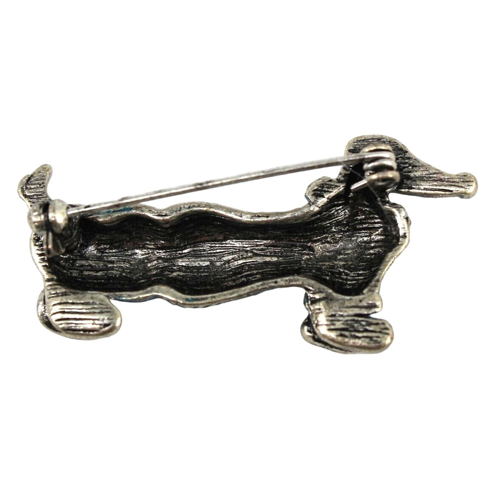 Other Dachshund Doxie in Blue Sweater Rhinestone Brooch • 2" Long Size ONE SIZE - 2 Thumbnail