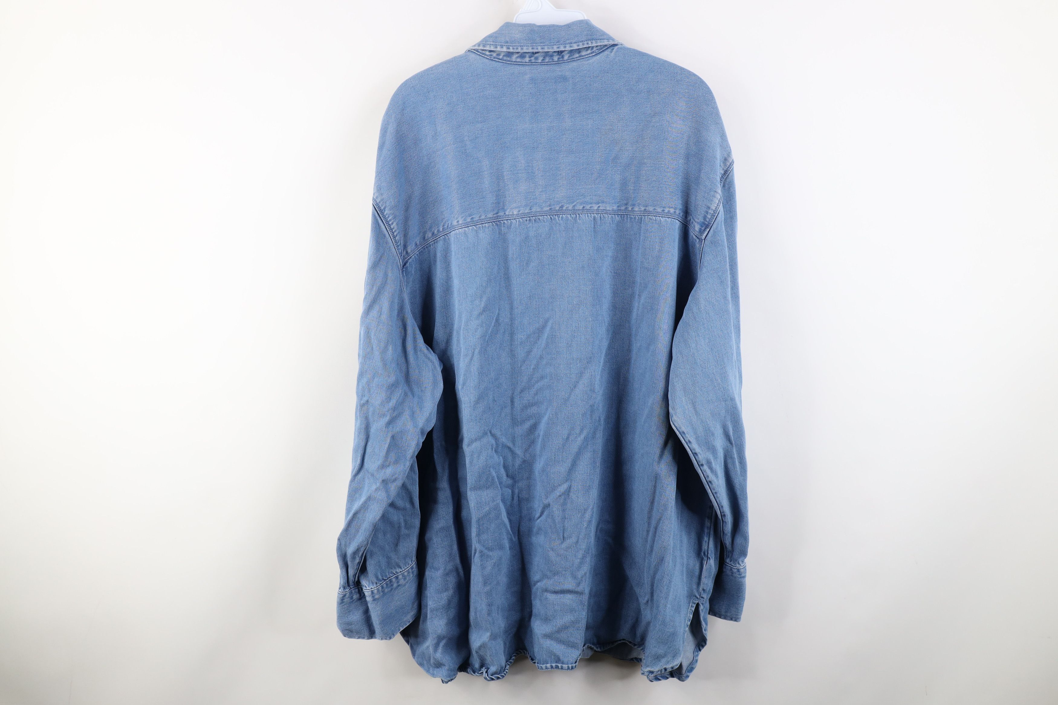 Abercrombie & Fitch Vintage Y2K Abercrombie & Fitch Oversized Denim Button Shirt Size XL / US 12-14 / IT 48-50 - 12 Thumbnail