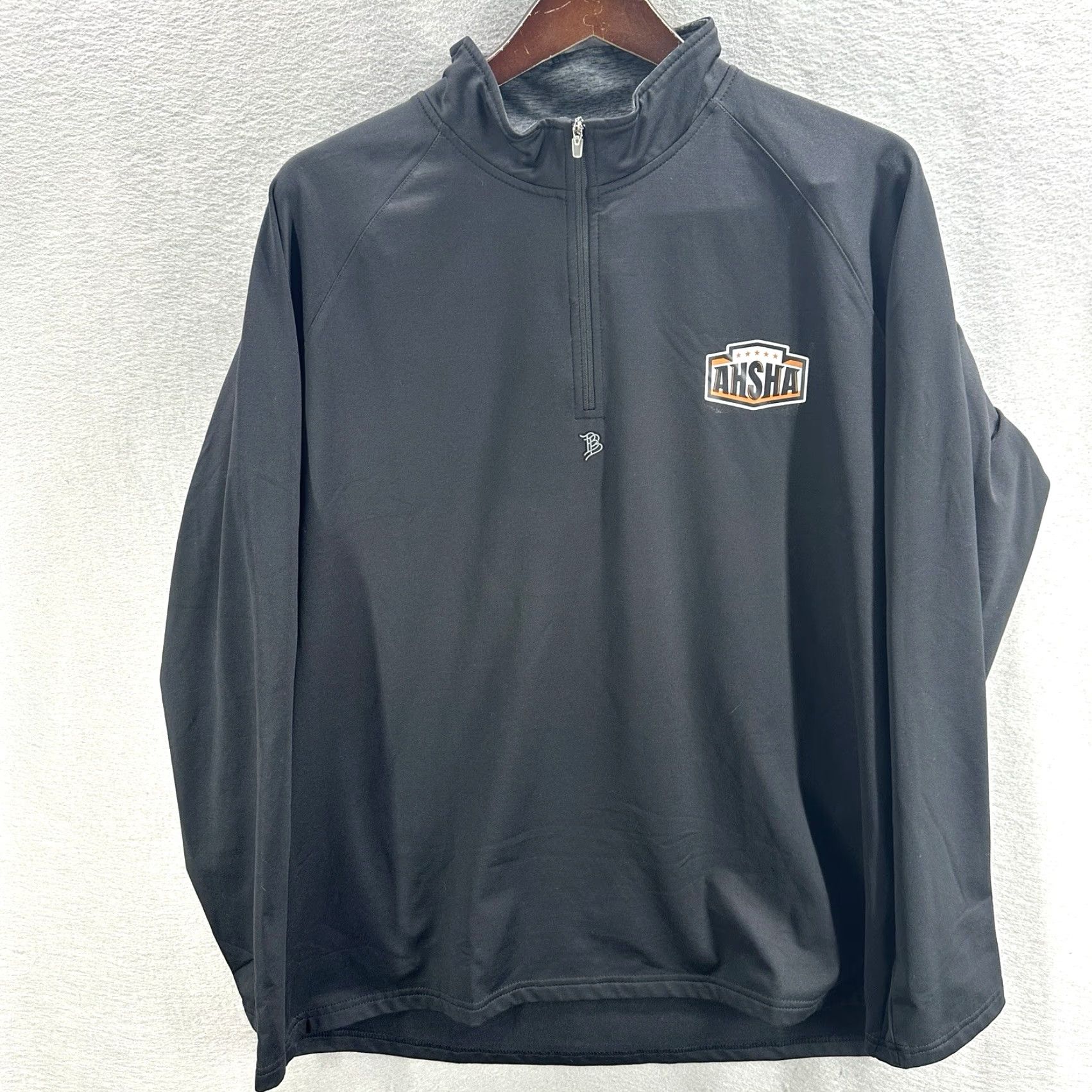 Logo 7 Branded Bills Shirt Mens L Black 1/4 Zip Long Sleeve Logo Golf AHSHA Size US L / EU 52-54 / 3 - 2 Thumbnail