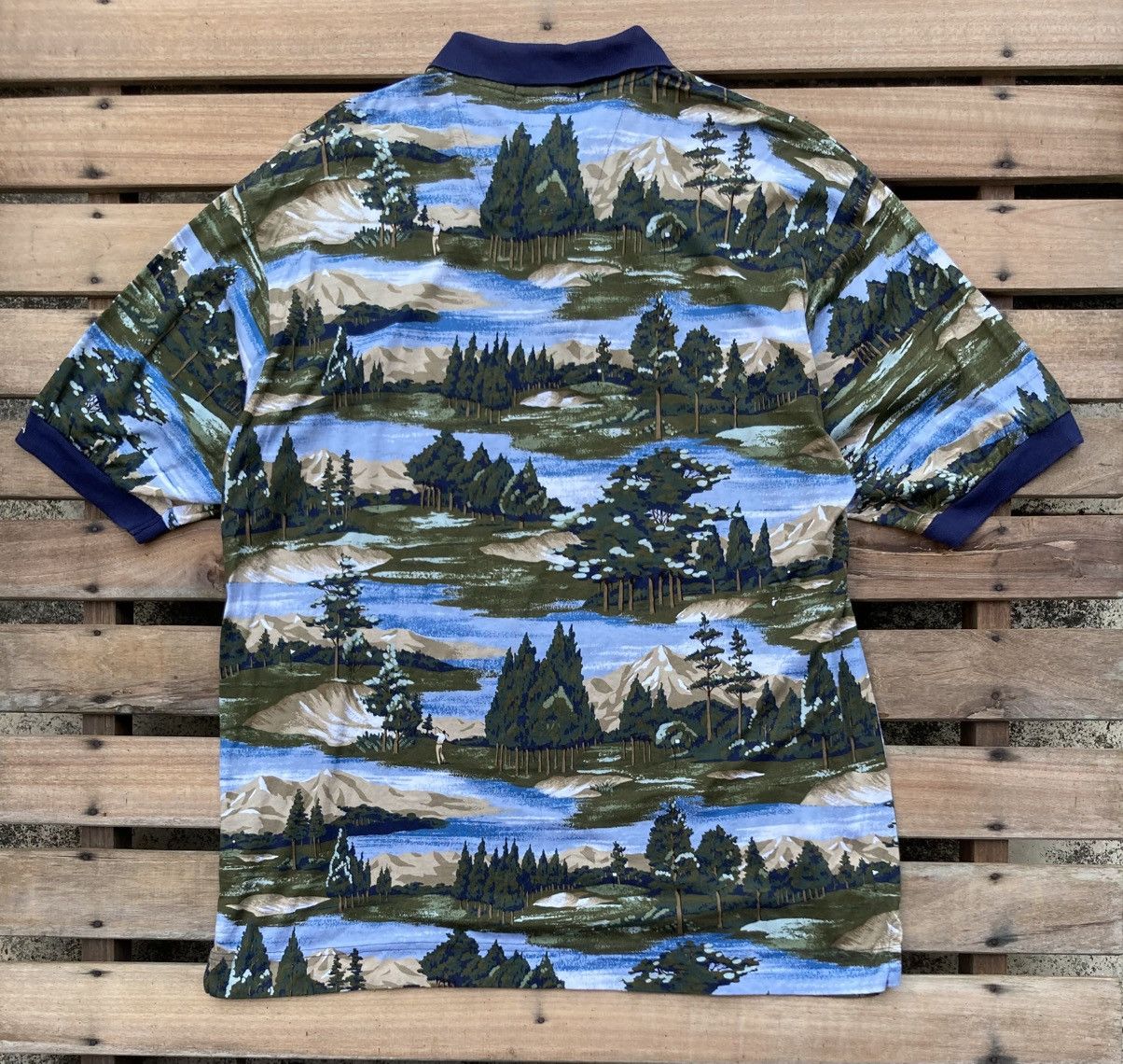Nautica Vintage y2k All Over Print Nautica Golf Polo Shirt Size US S / EU 44-46 / 1 - 11 Thumbnail