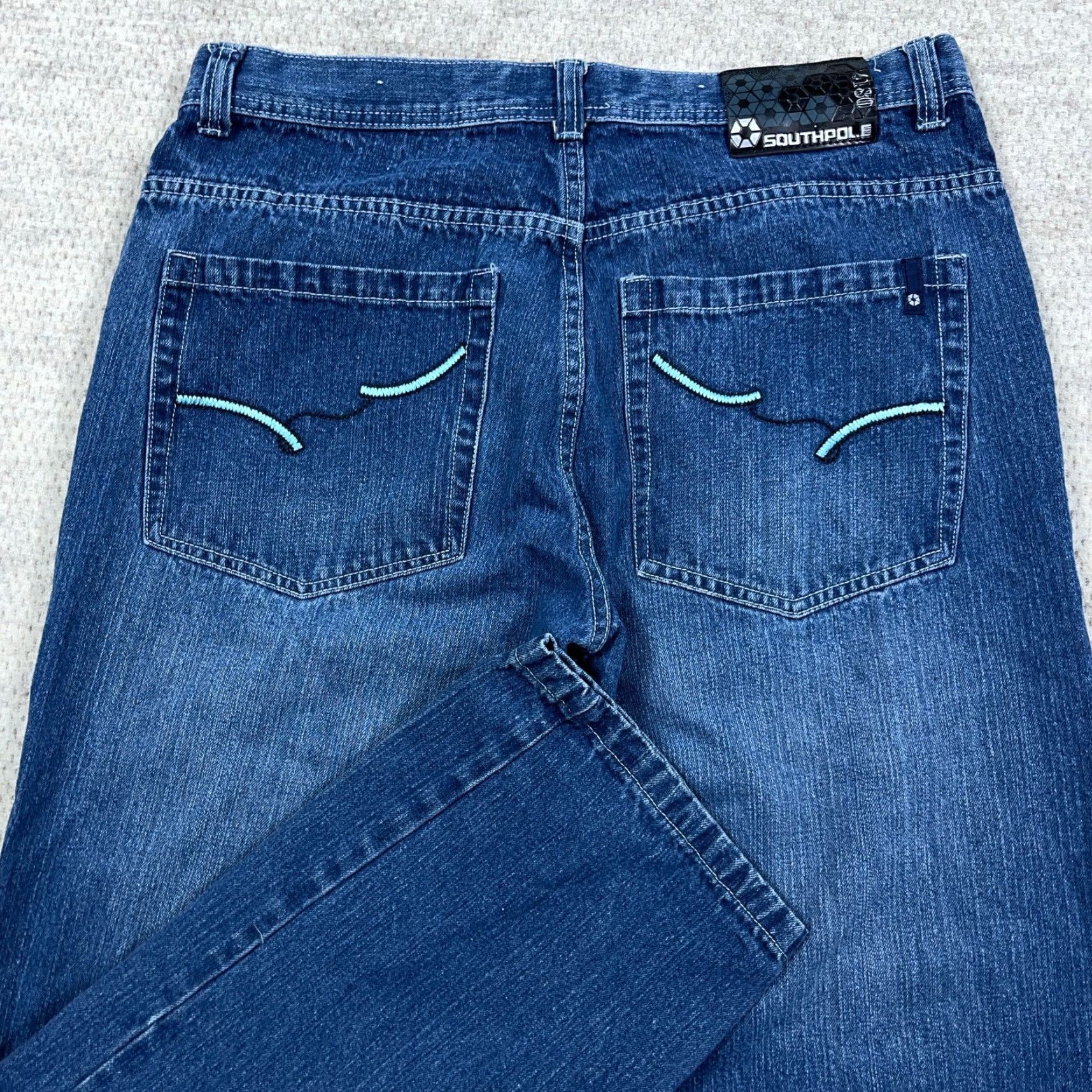 Southpole VINTAGE Southpole Jeans Men 36x30 Baggy Loose Fit Med Wash Denim Blue 5-Pocket Grunge Work American Classic Shirt? Size US 36 / EU 52 - 3 Thumbnail
