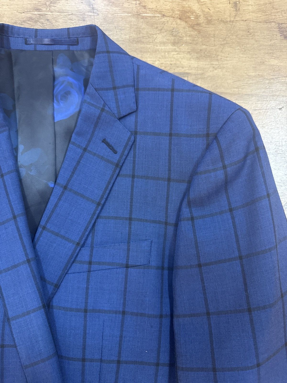 Other Super 120s Plaid Suit Size 40R - 5 Thumbnail
