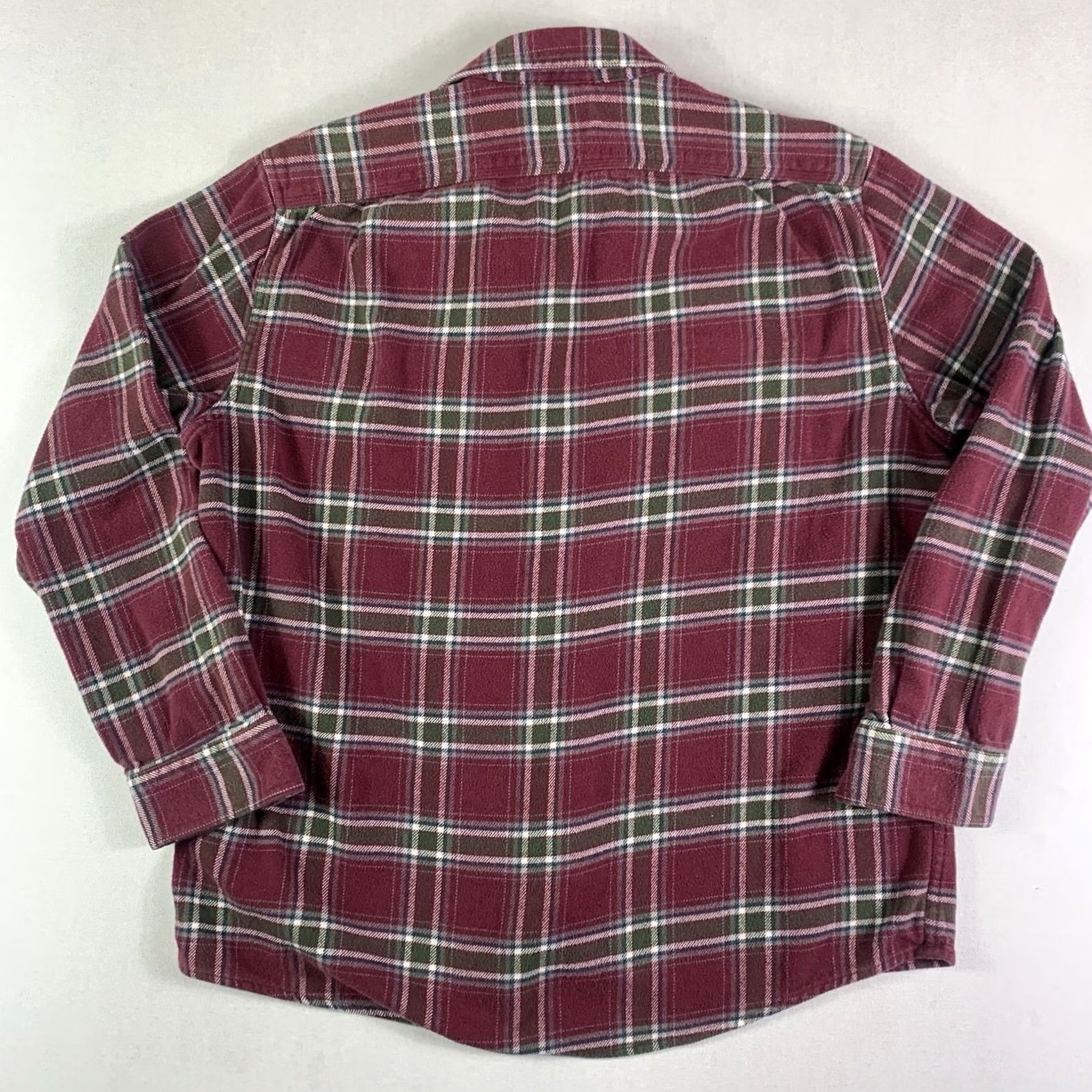 Vintage LL Bean Red Plaid Flannel Shirt Mens Large Organic Cotton Grunge Lumberjack Y2K Casual Button-Up Pockets Size US L / EU 52-54 / 3 - 6 Thumbnail
