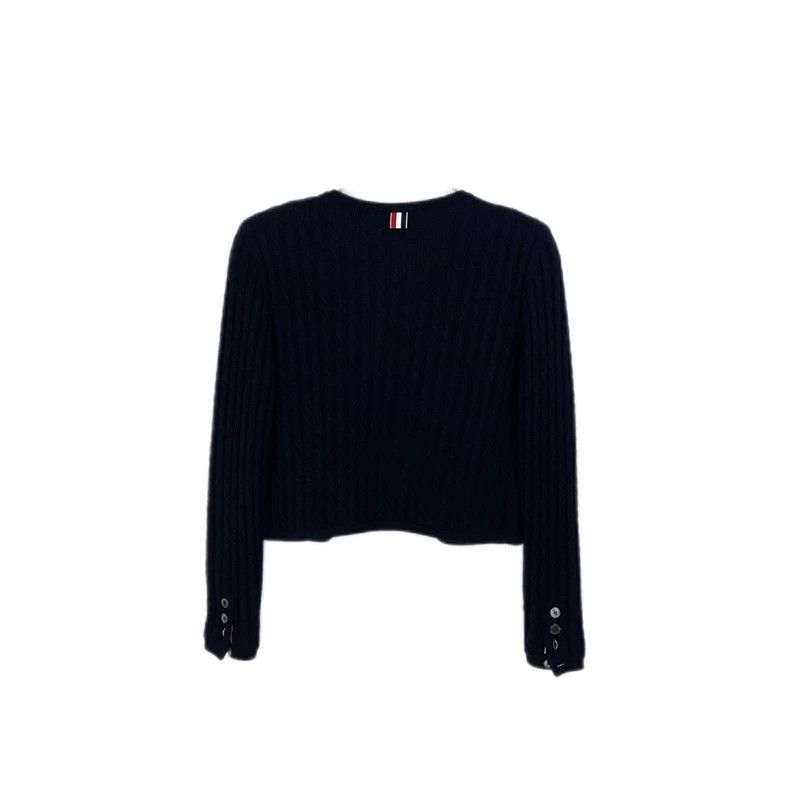 Thom Browne Thom Browne Size 40Black Blue Classic logo twist no button Size US XXS / EU 40 - 2 Thumbnail