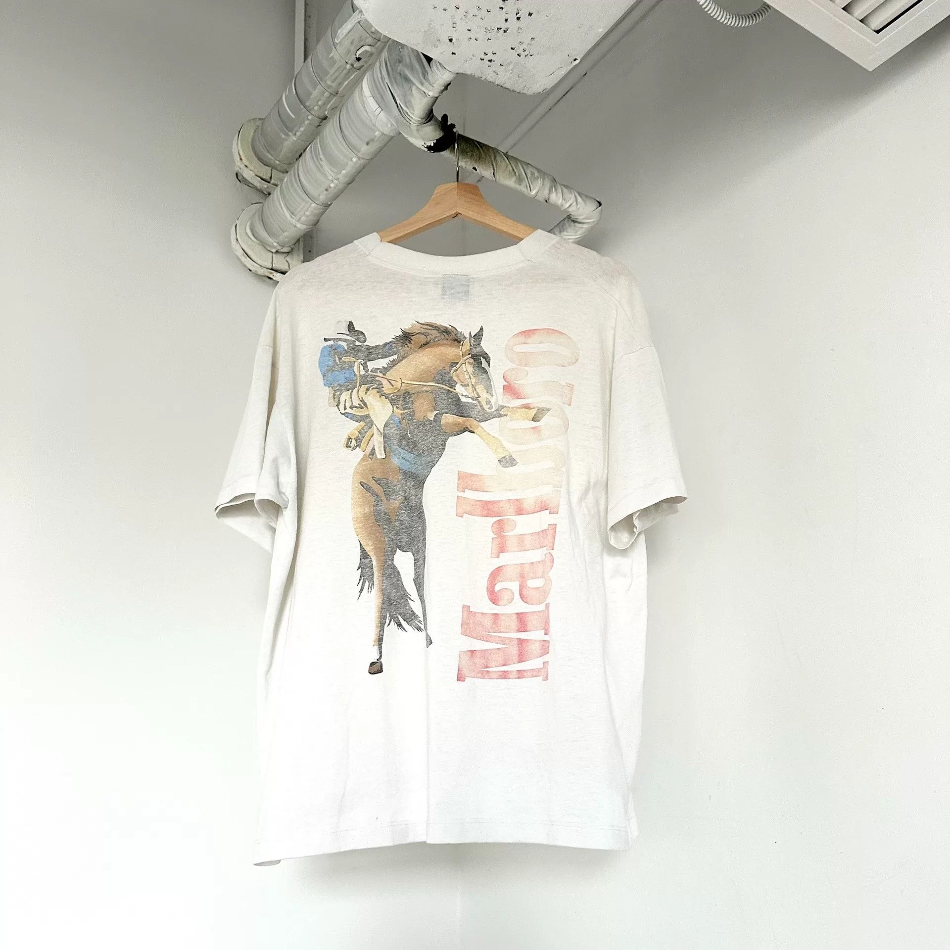Vintage vintage 90s Marlboro cowboy print t-shirt Size US XL / EU 56 / 4 - 1 Thumbnail