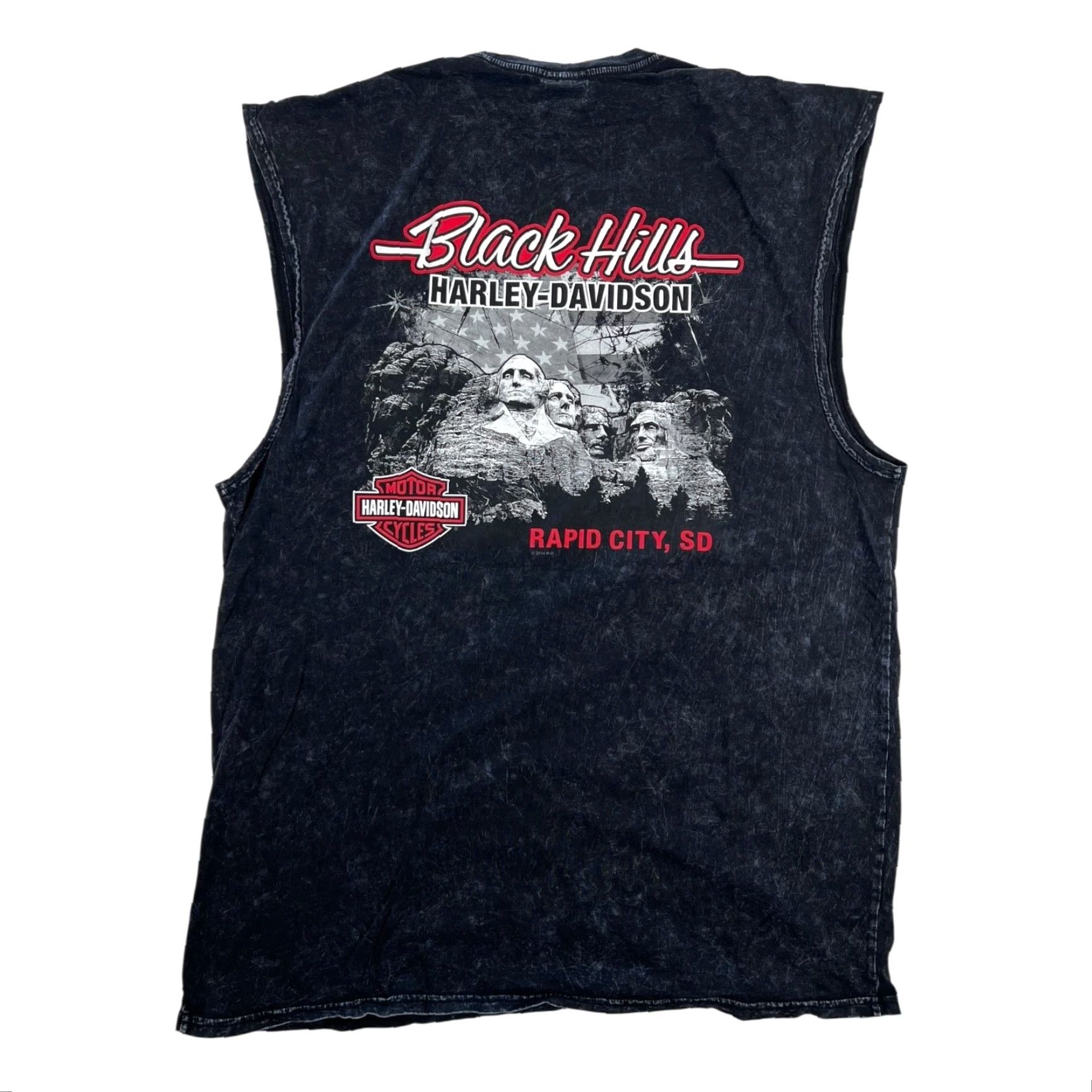 Harley Davidson VINTAGE Harley-Davidson Sturgis 75th Sleeveless Shirt Mens 2XL Black Rally Mt Rushmore Size US XXL / EU 58 / 5 - 3 Thumbnail