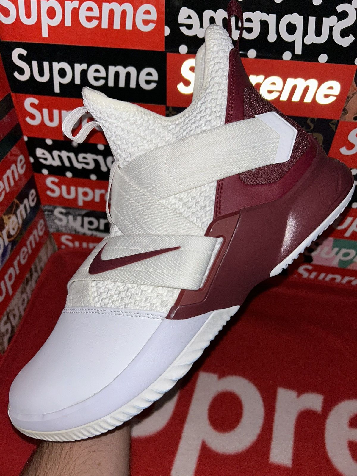 Nike Nike LeBron Soldier 12 TB 'White Team Red' AT3872-109 13 Size US 13 / EU 46 - 6 Thumbnail