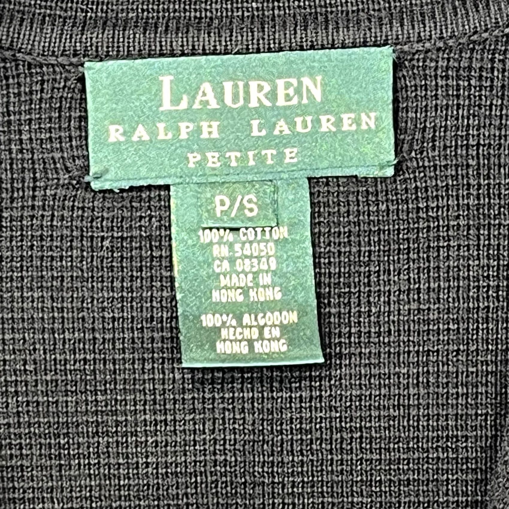 Ralph Lauren VINTAGE Lauren Ralph Cardigan Womens PS Black Cotton Classic Crest Blazer Pockets Size S / US 4 / IT 40 - 5 Thumbnail