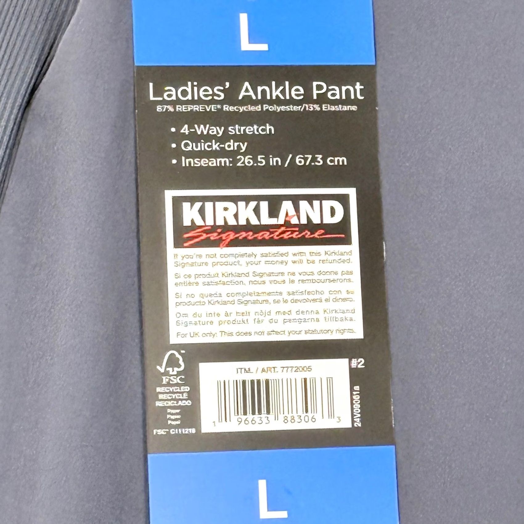 Vintage Womens Large Ankle Pant Gray 4-Way Stretch Quick-Dry Gorpcore Athleisure Size 36" / US 14 / IT 50 - 3 Thumbnail