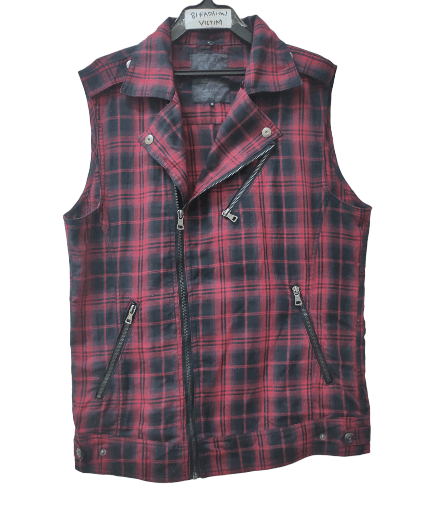image of Seditionaries Creat Barefoot Checkered Punk Style Light Jacket, Women's (Size Large)