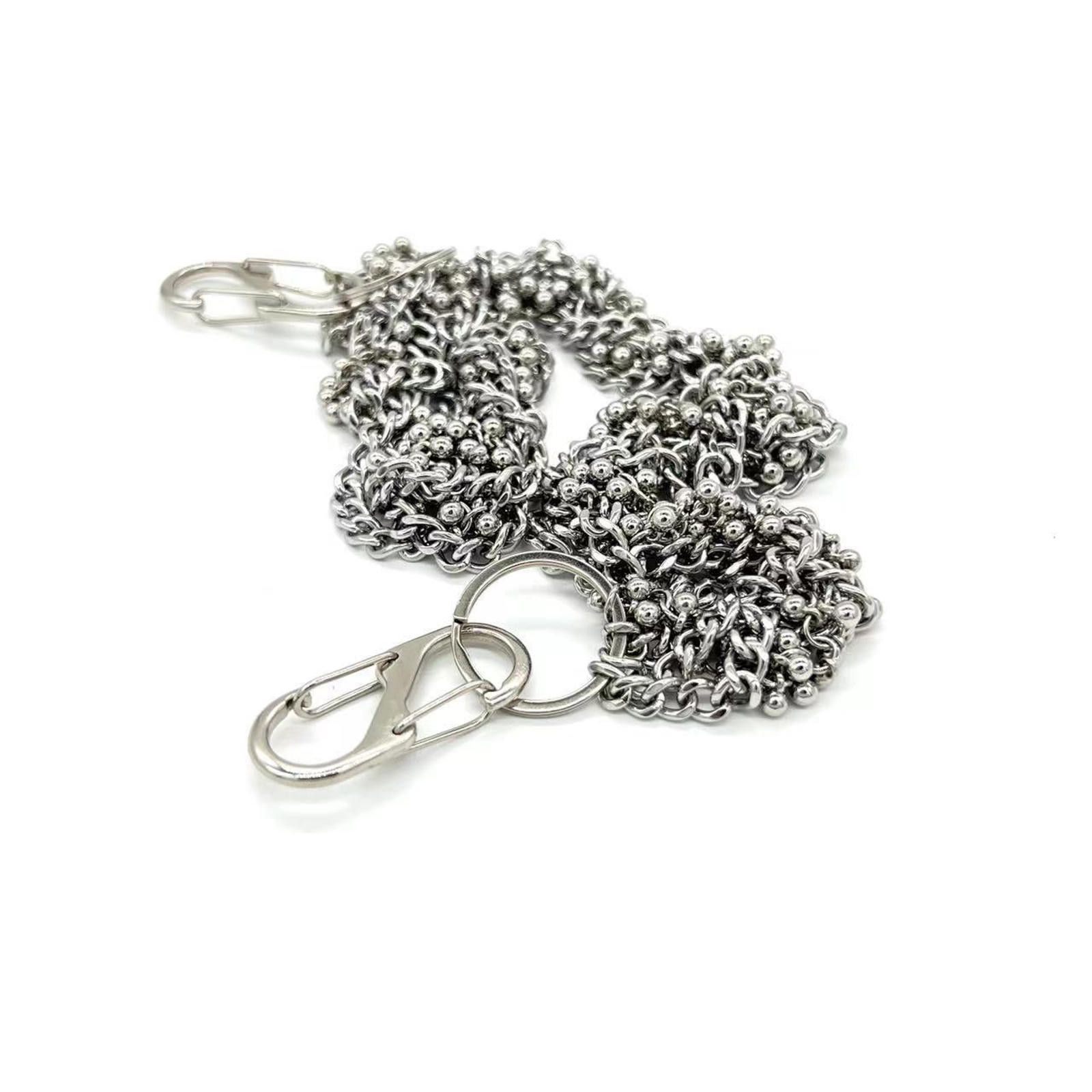 Jewelry Silver Twisted Wallet Chain, Men's Accessory Chain Size ONE SIZE - 5 Thumbnail