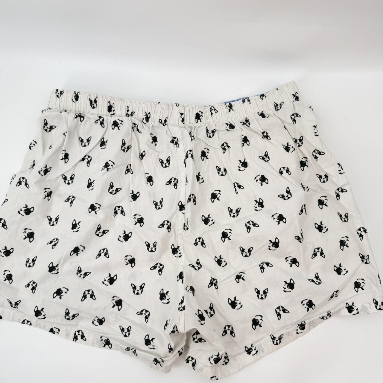 Banana Republic Banana Republic Cotton White Pug Print Shorts Medium Size ONE SIZE - 4 Thumbnail
