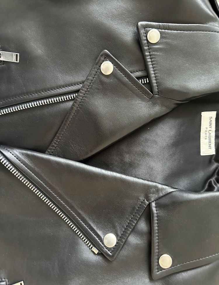 Saint Laurent Paris × Yves Saint Laurent Saint Laurent 2024 L01 new motorcycle leather jacket Size US M / EU 48-50 / 2 - 4 Thumbnail