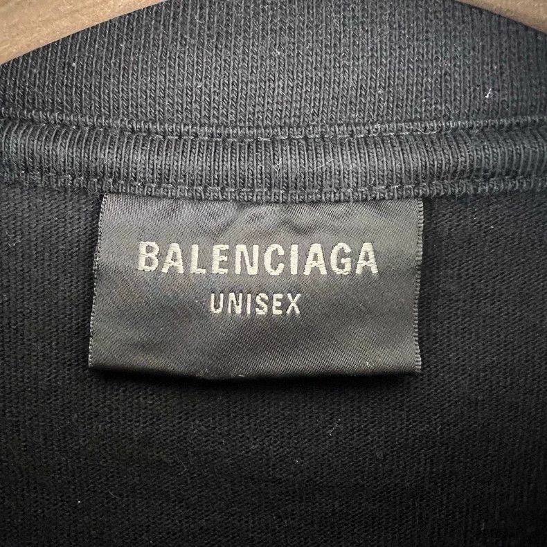 Balenciaga Balenciaga Black gothic flame lettering logo short sleeve Size US S / EU 44-46 / 1 - 6 Thumbnail