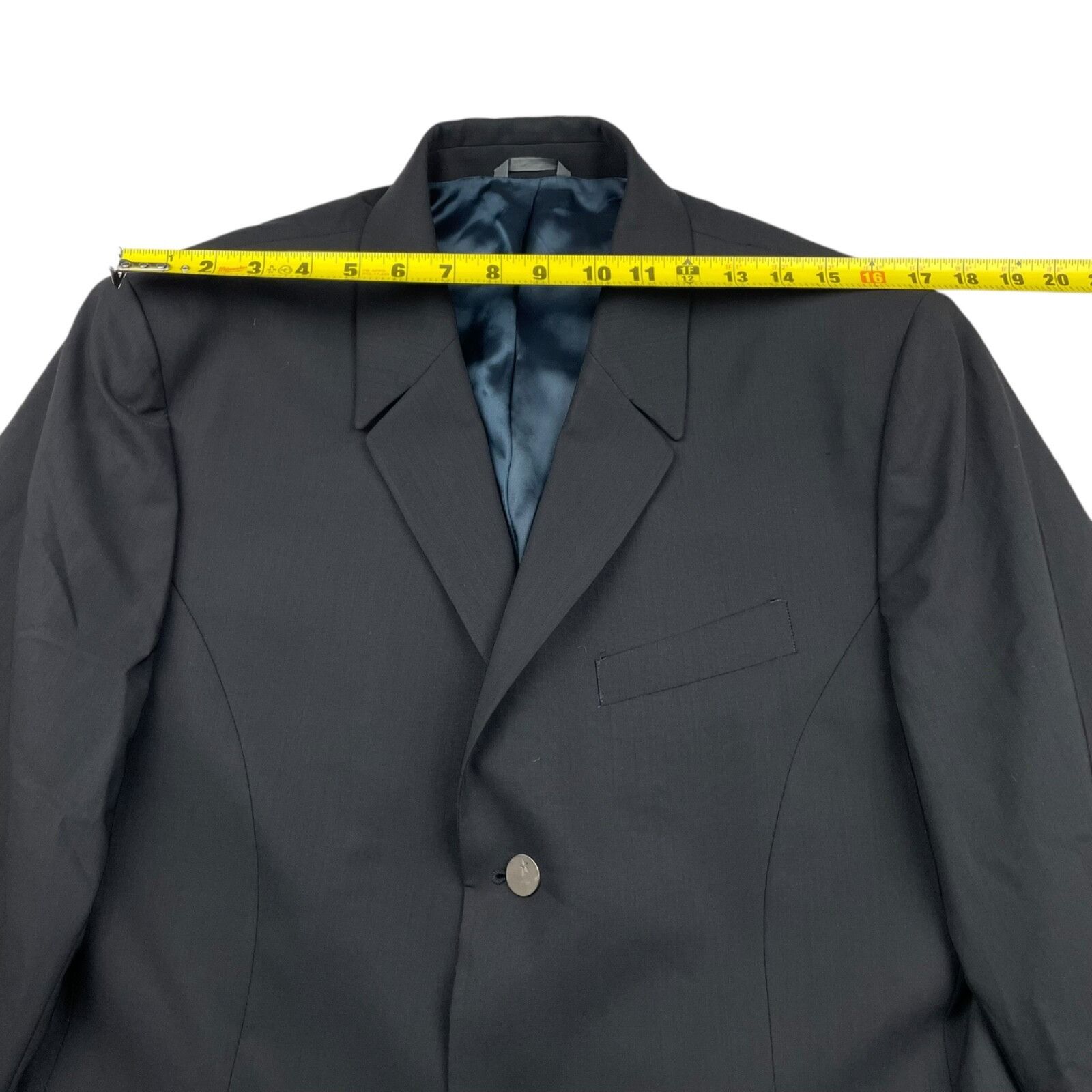 Thierry Mugler Thierry Muggler Men’s 100% Wool Metal Button Suit Black • 42 Size 42L - 9 Thumbnail
