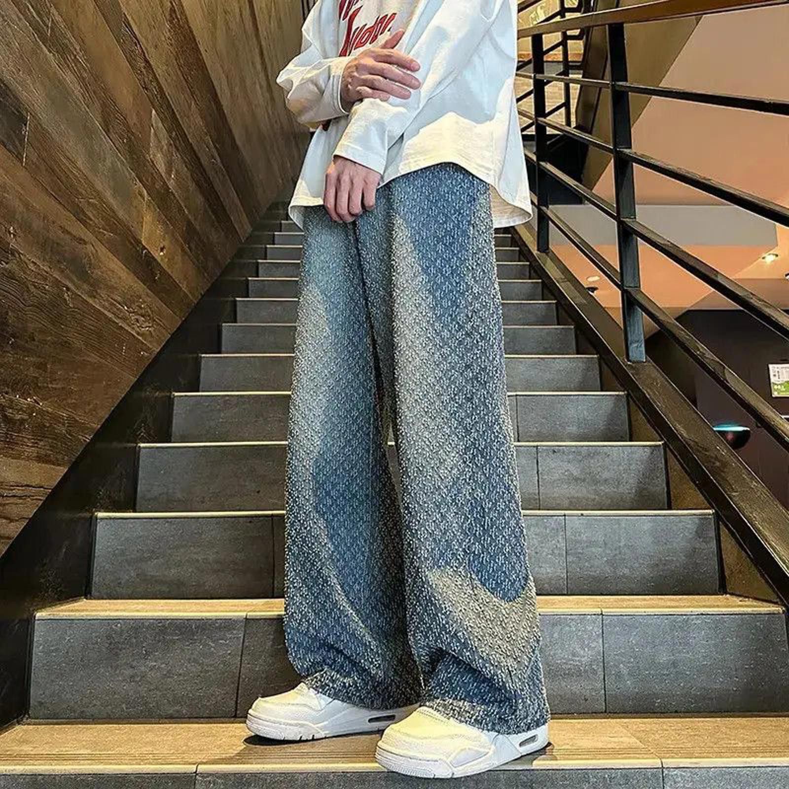 Other Jacquard Graphic Denim Wide-Leg Jeans Size US 32 / EU 48 - 6 Thumbnail