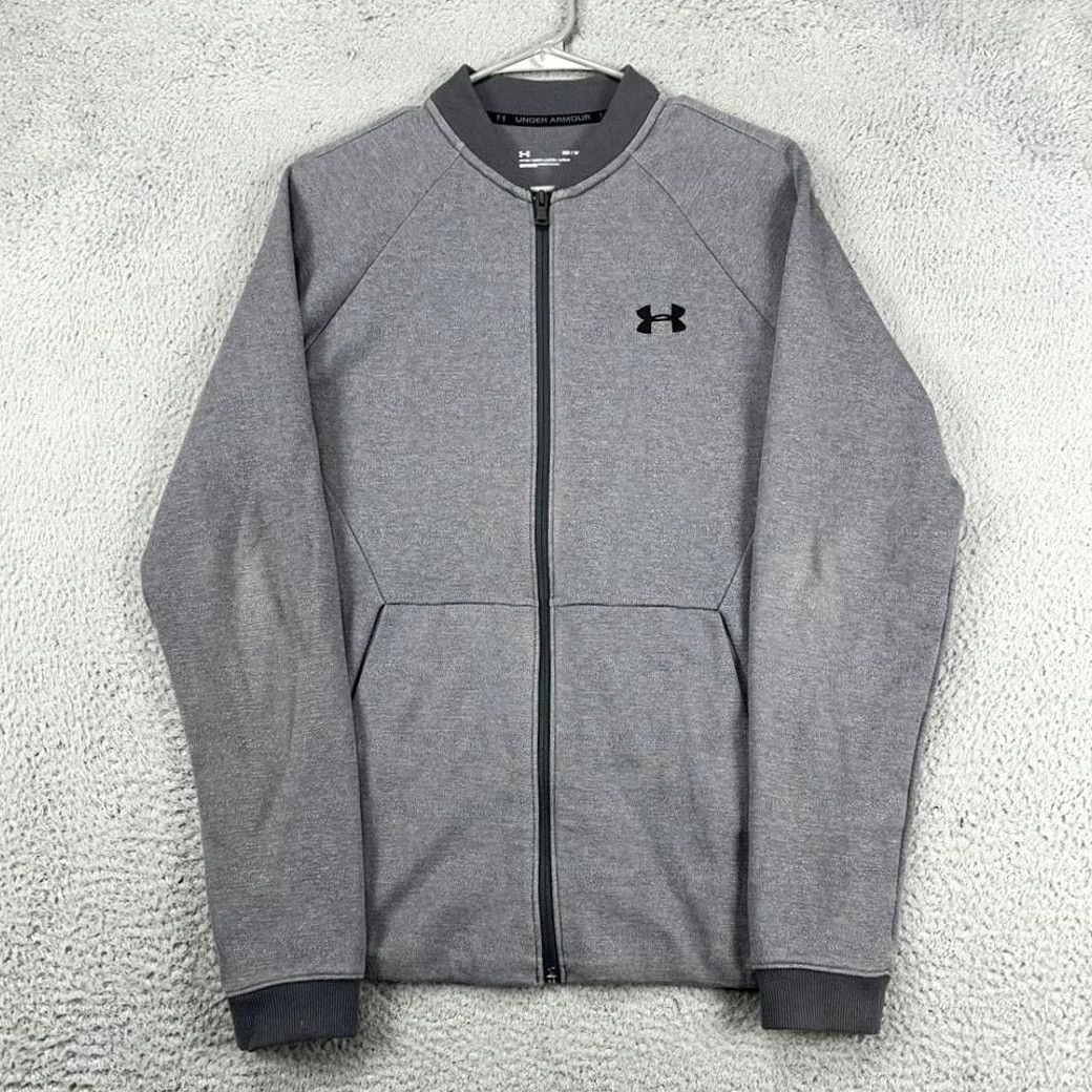 Under Armour Under Armour Jacket Mens Medium Grey Fitted Full Zip Long Sleeve Pockets Size US M / EU 48-50 / 2 - 4 Thumbnail