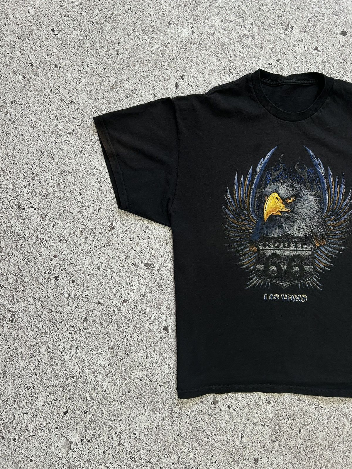 Harley Davidson × Route 66 × Vintage Vintage 90s American Eagle Route 66 T-Shirt Size US XL / EU 56 / 4 - 2 Thumbnail