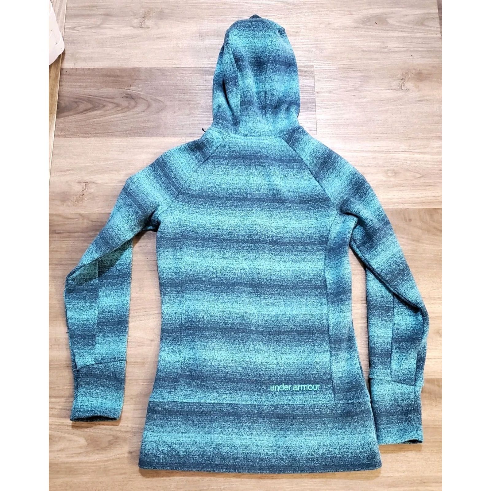 Under Armour Under Armour Storm1 ColdGear Hoodie Womens Sm Teal Full Zip Hooded Sweater Size S / US 4 / IT 40 - 2 Thumbnail