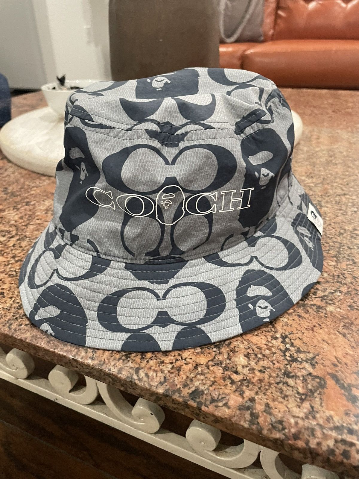 image of Bape x Coach Bucket Hat in Blue, Men's