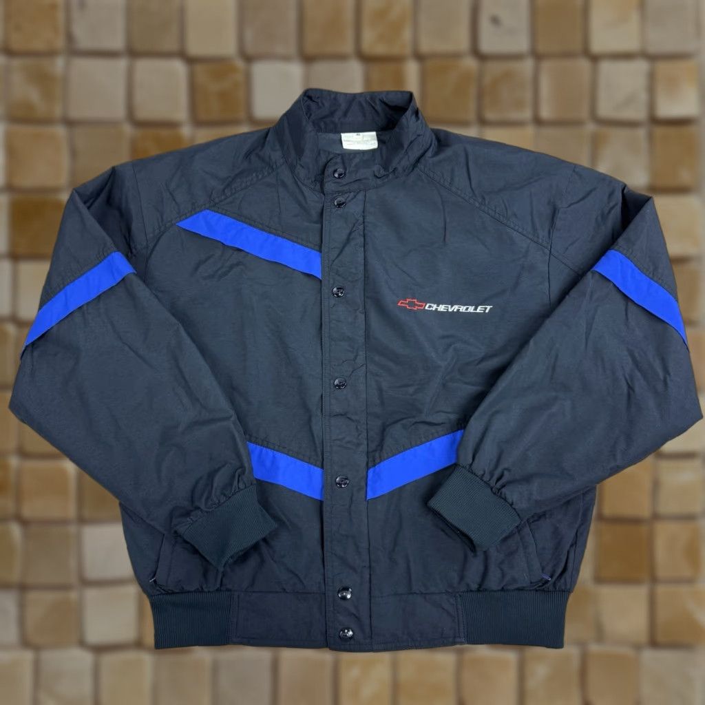 Vintage Chevrolet Windbreaker Jacket Men's XL Black Zip Chevy Size US XL / EU 56 / 4 - 1 Thumbnail