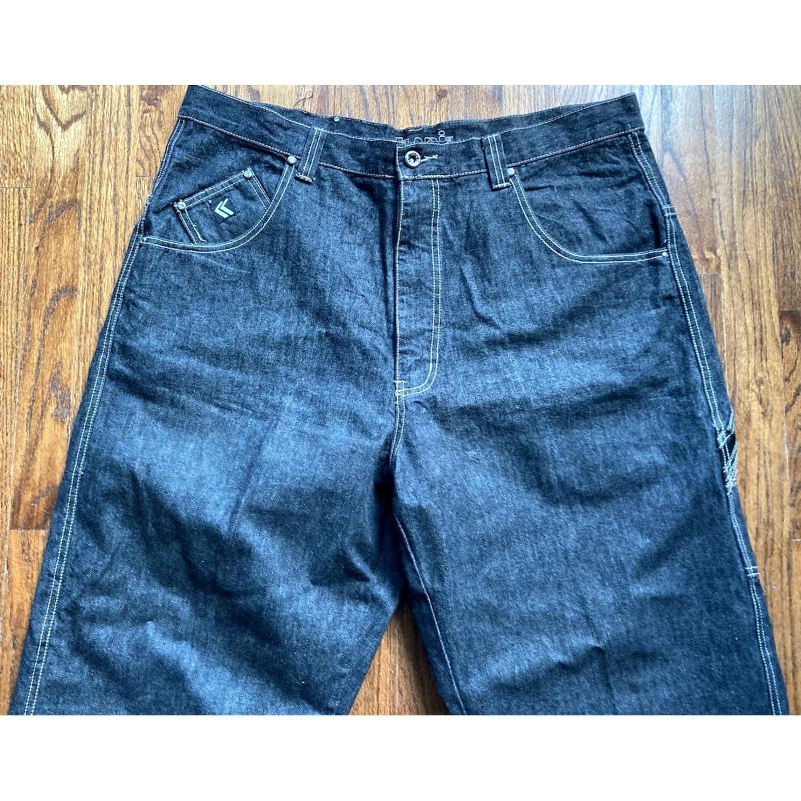 Karl Kani VINTAGE Karl Kani Jeans Mens 38x32 Black Denim Straight 5-Pocket Baggy Comfort Breathable Size US 38 / EU 54 - 2 Thumbnail