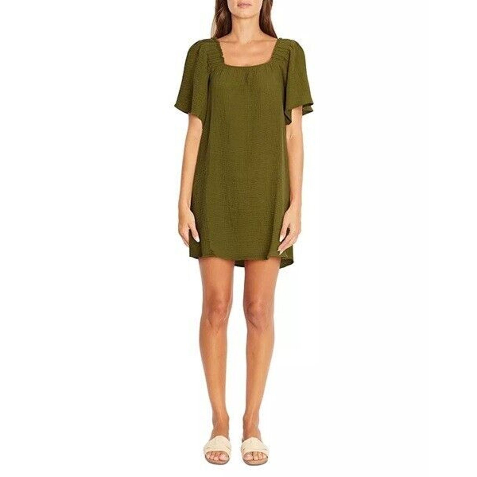 Other NWT Three Dots Flutter Cotton Above Knee Mini Dress Size S Size S / US 4 / IT 40 - 1 Thumbnail