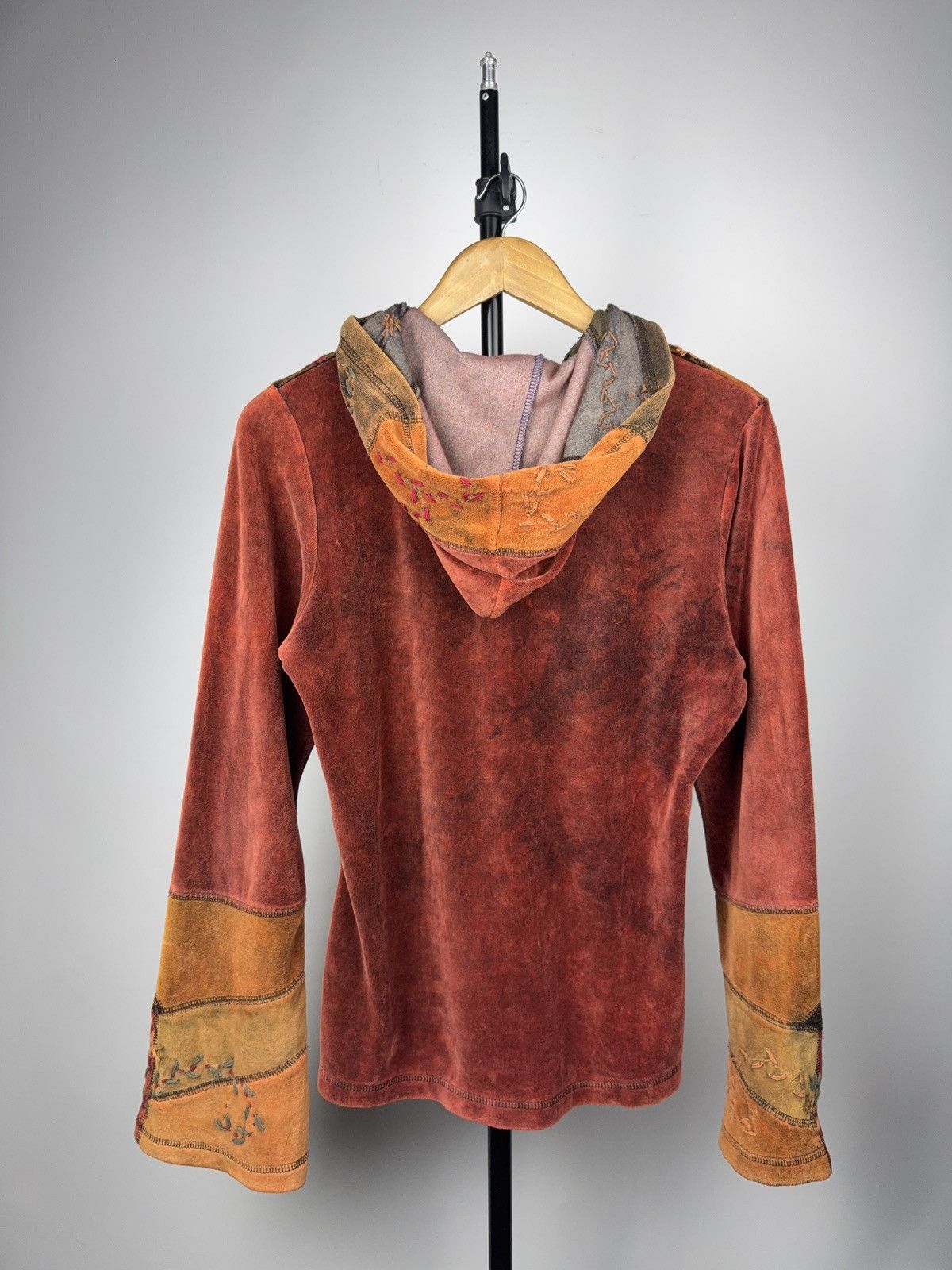 Japanese Brand Vintage 00s Japanese Avant Garde patchwork Nepal Hoodie Size M / US 6-8 / IT 42-44 - 13 Thumbnail